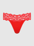 Bridget Stretch Cotton & Lace Thong