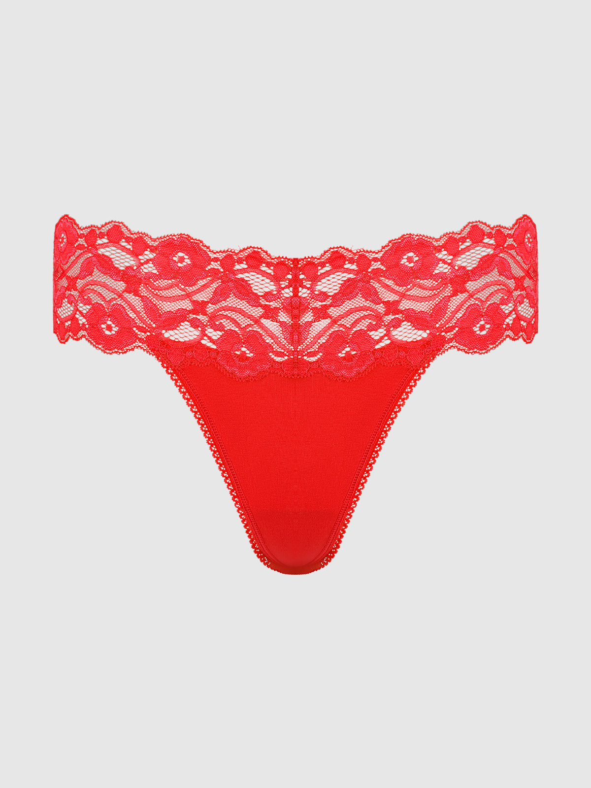 Bridget Stretch Cotton & Lace Thong