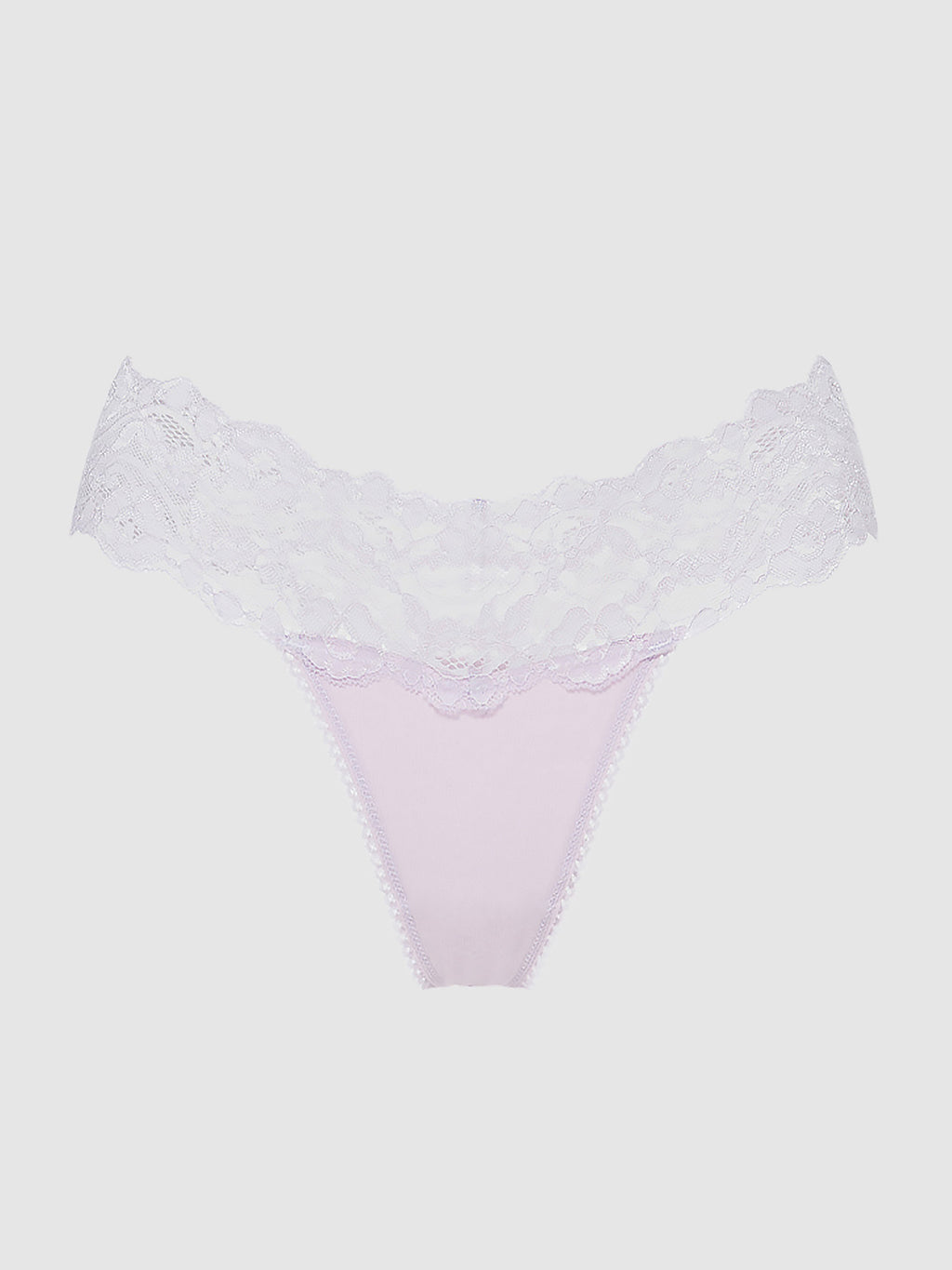 Bridget Stretch Cotton & Lace Thong