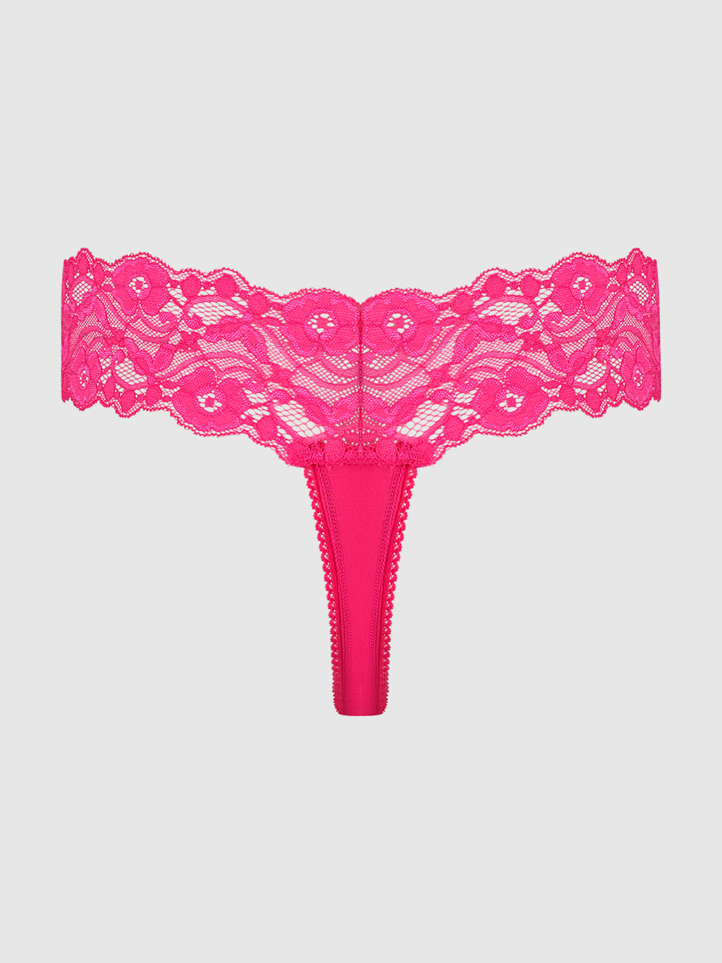 Bridget Stretch Cotton & Lace Thong