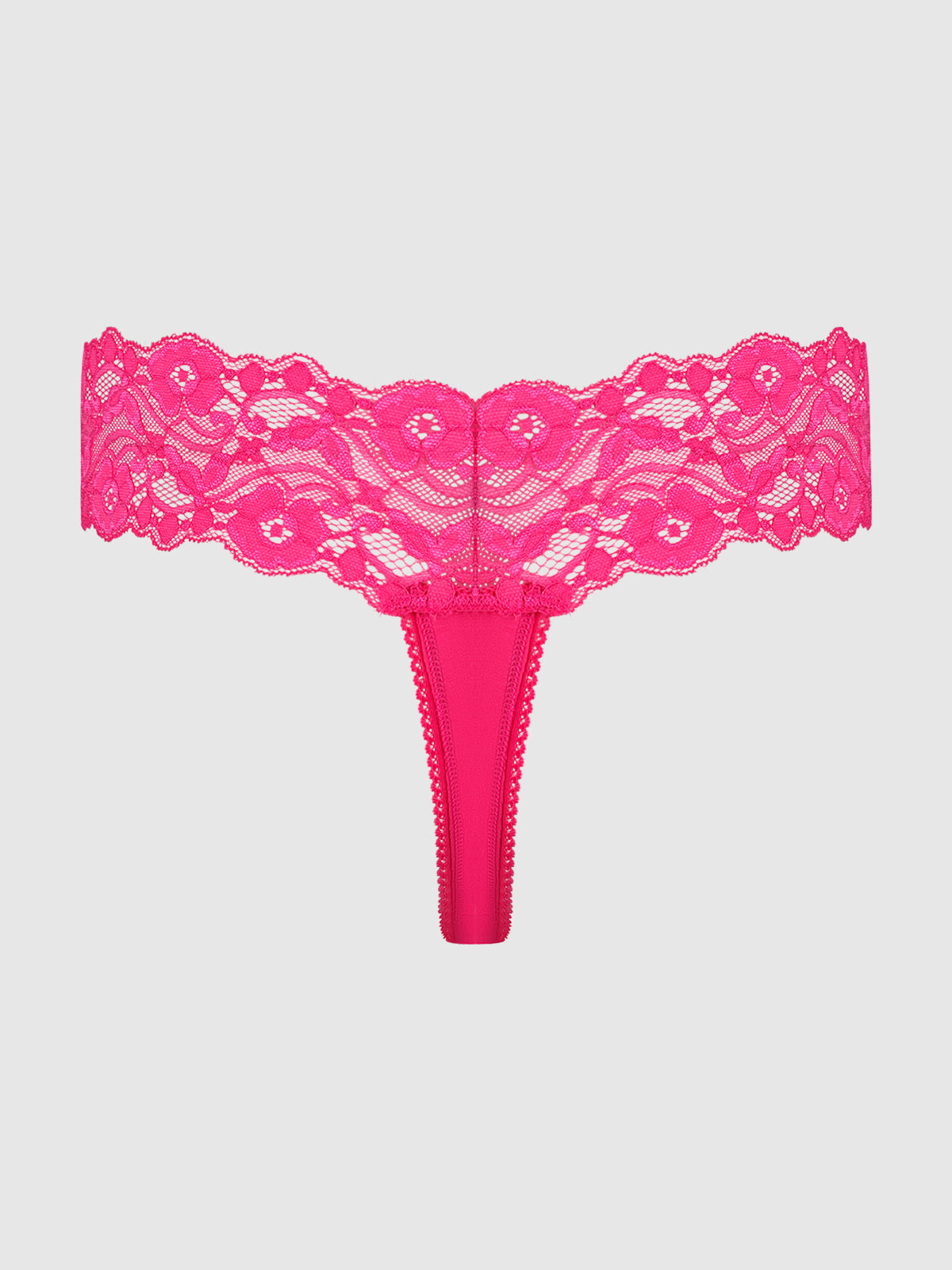 Bridget Stretch Cotton & Lace Thong