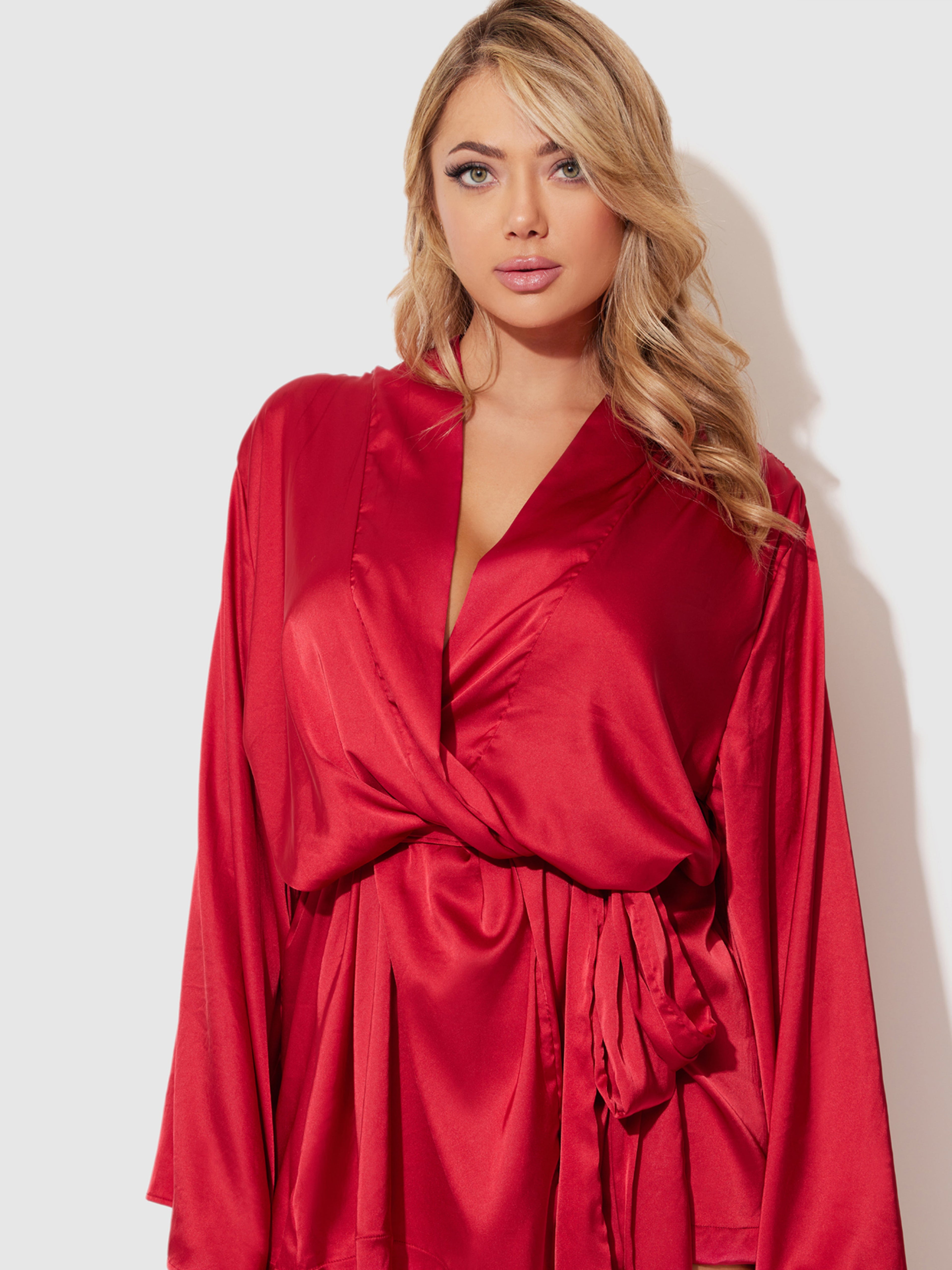 Petra Satin Short Robe