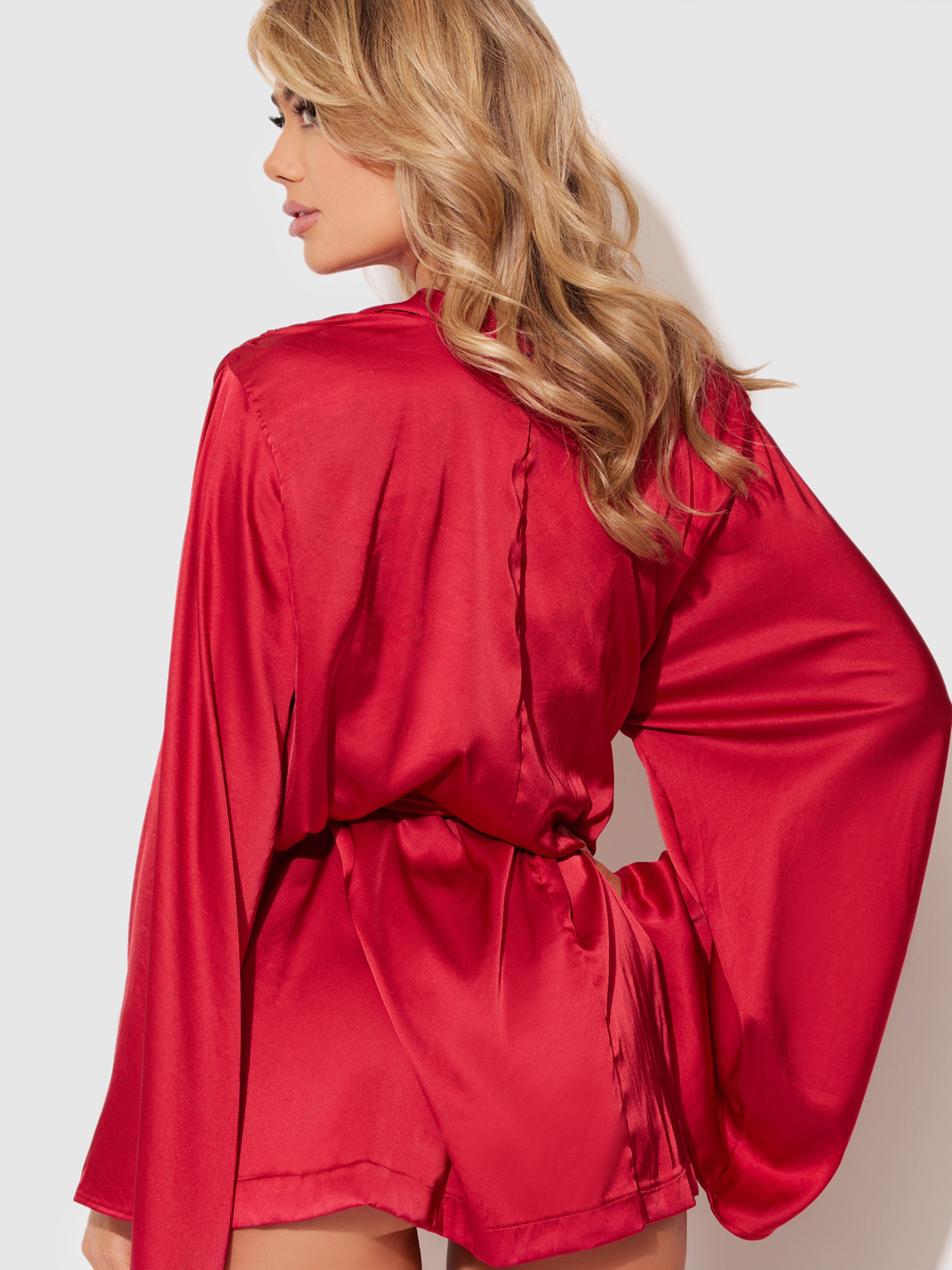 Petra Satin Short Robe