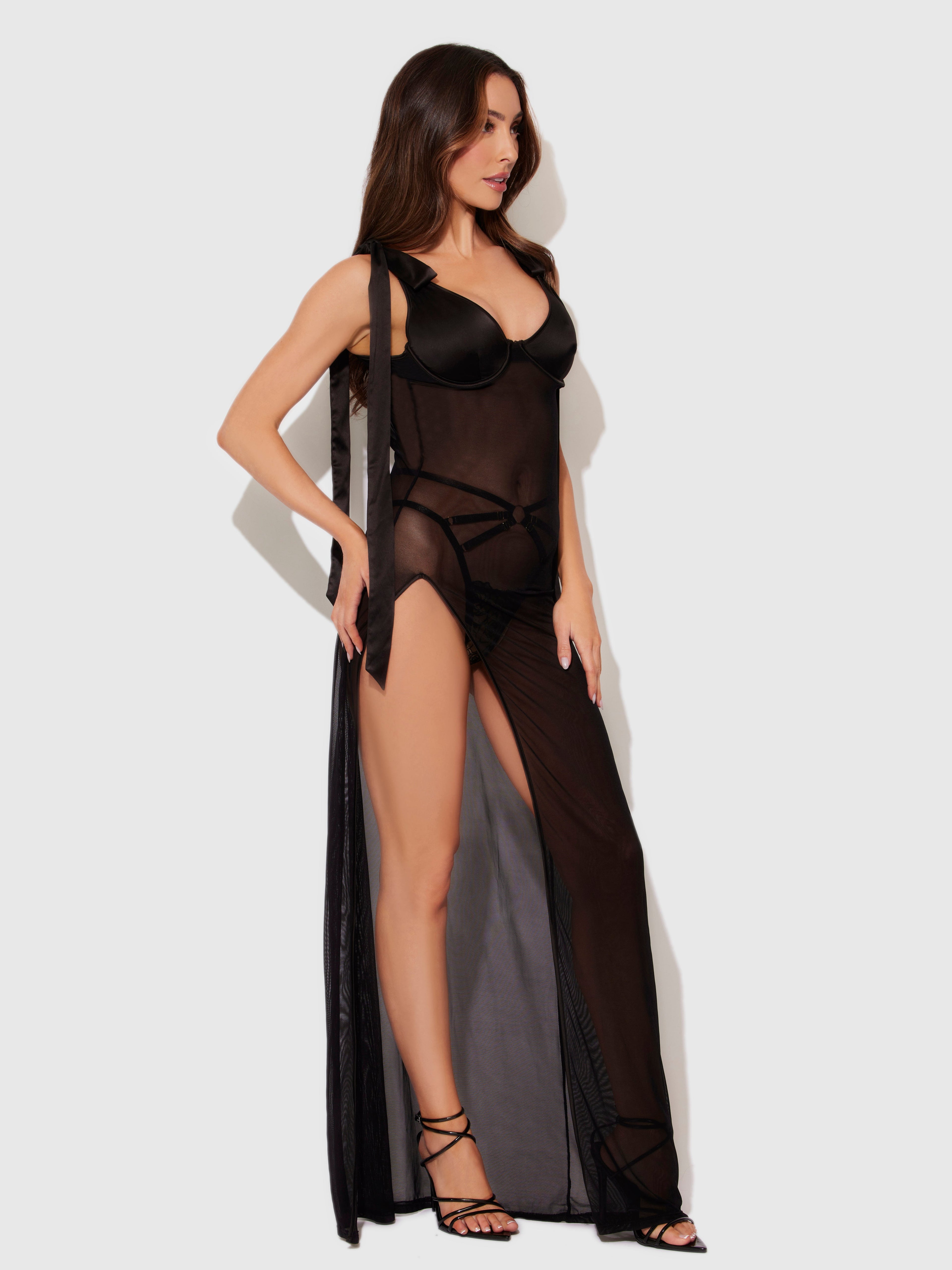 Melrose Satin & Sheer Maxi