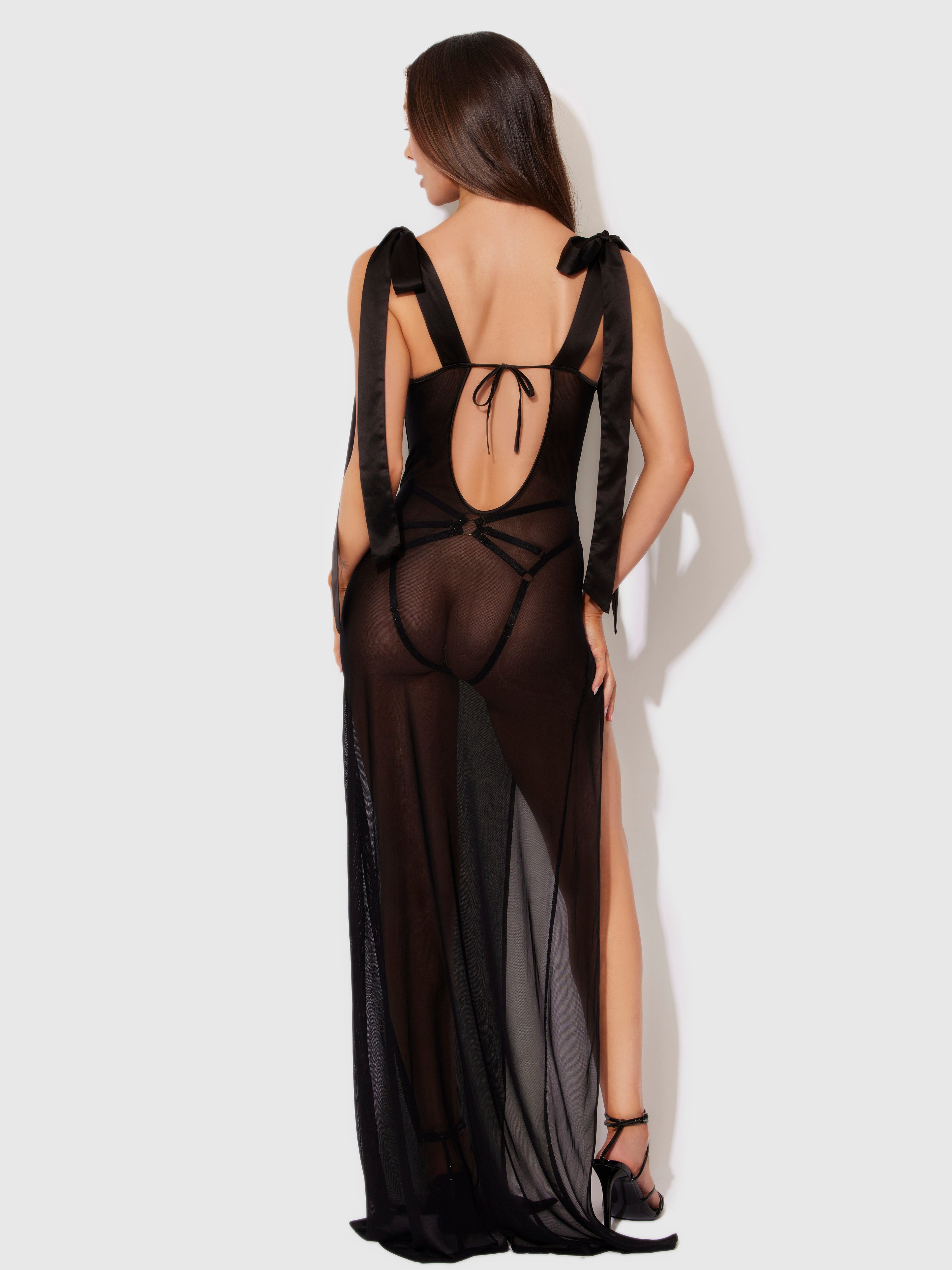Melrose Satin & Sheer Maxi