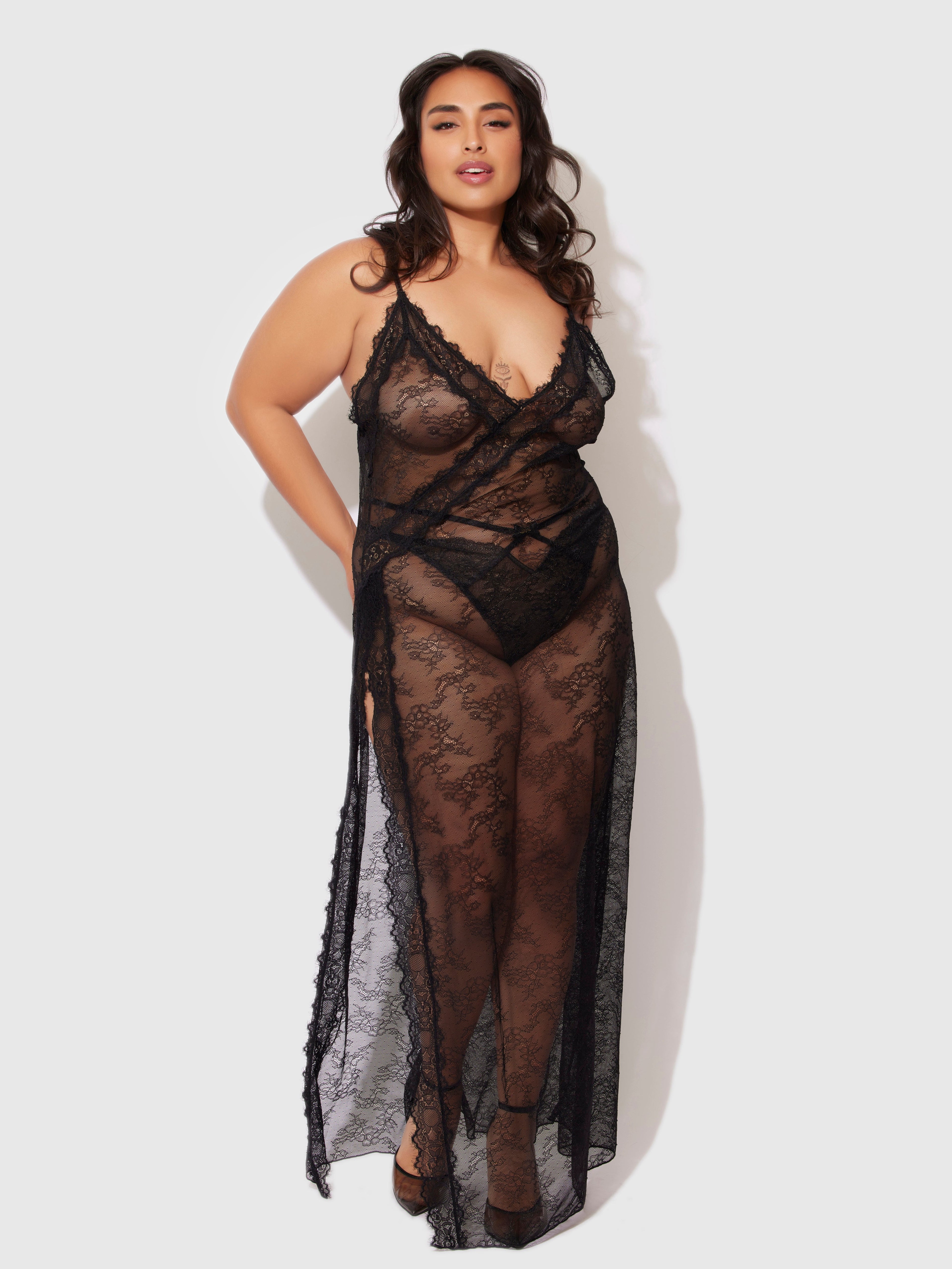 Luella Lace Wrap Maxi Gown