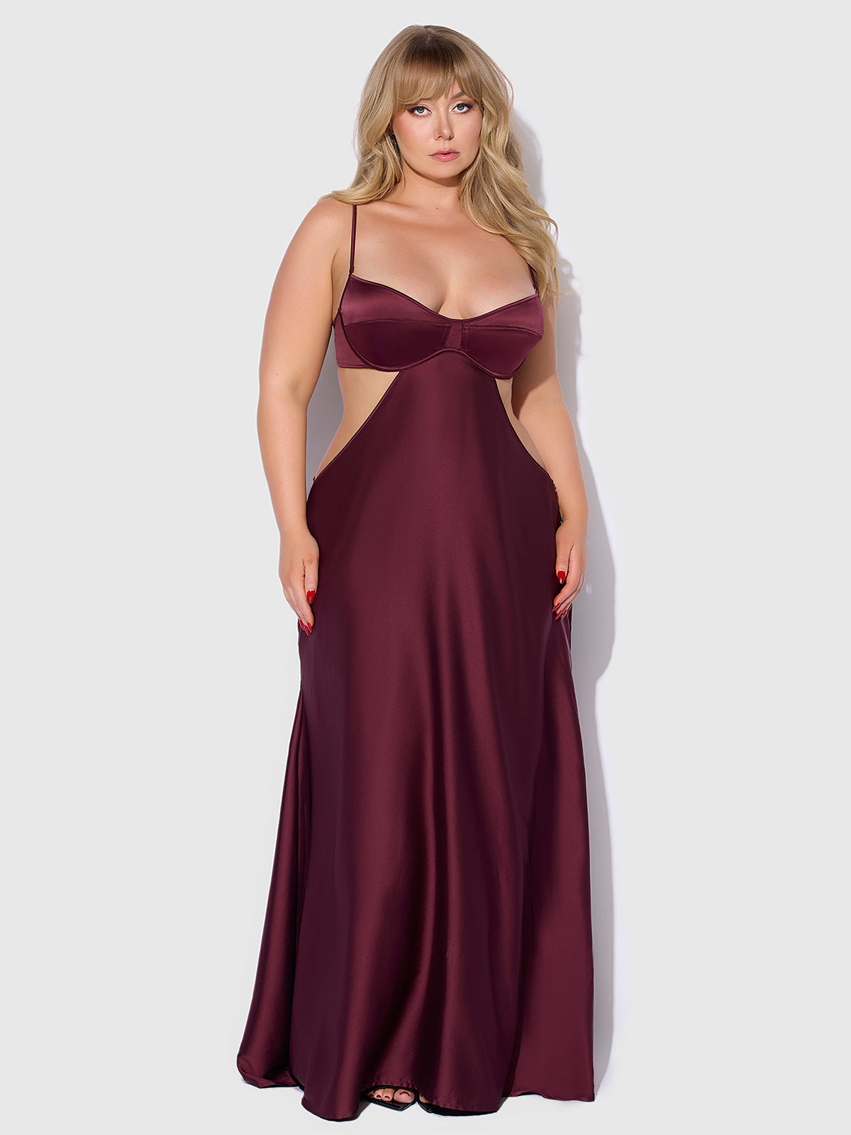 Petra Satin Monowire Cutout Gown