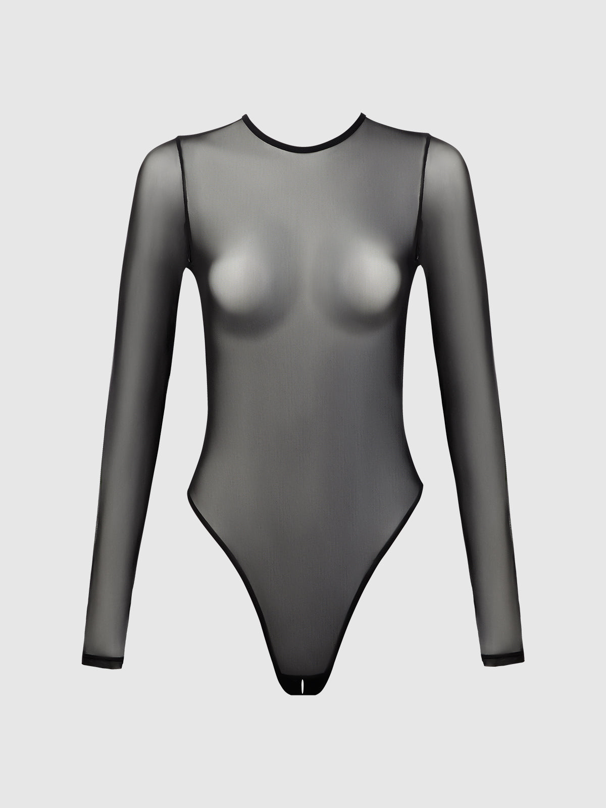 Alanza Long Sleeve Crotchless Mesh Bodysuit