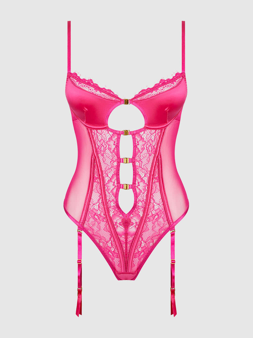 Neev Lace Wireless Teddy With Garters