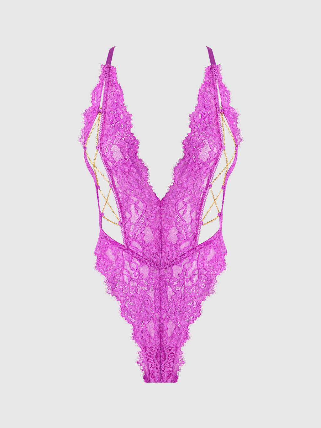 Arianna Lace & Chains Plunge Teddy