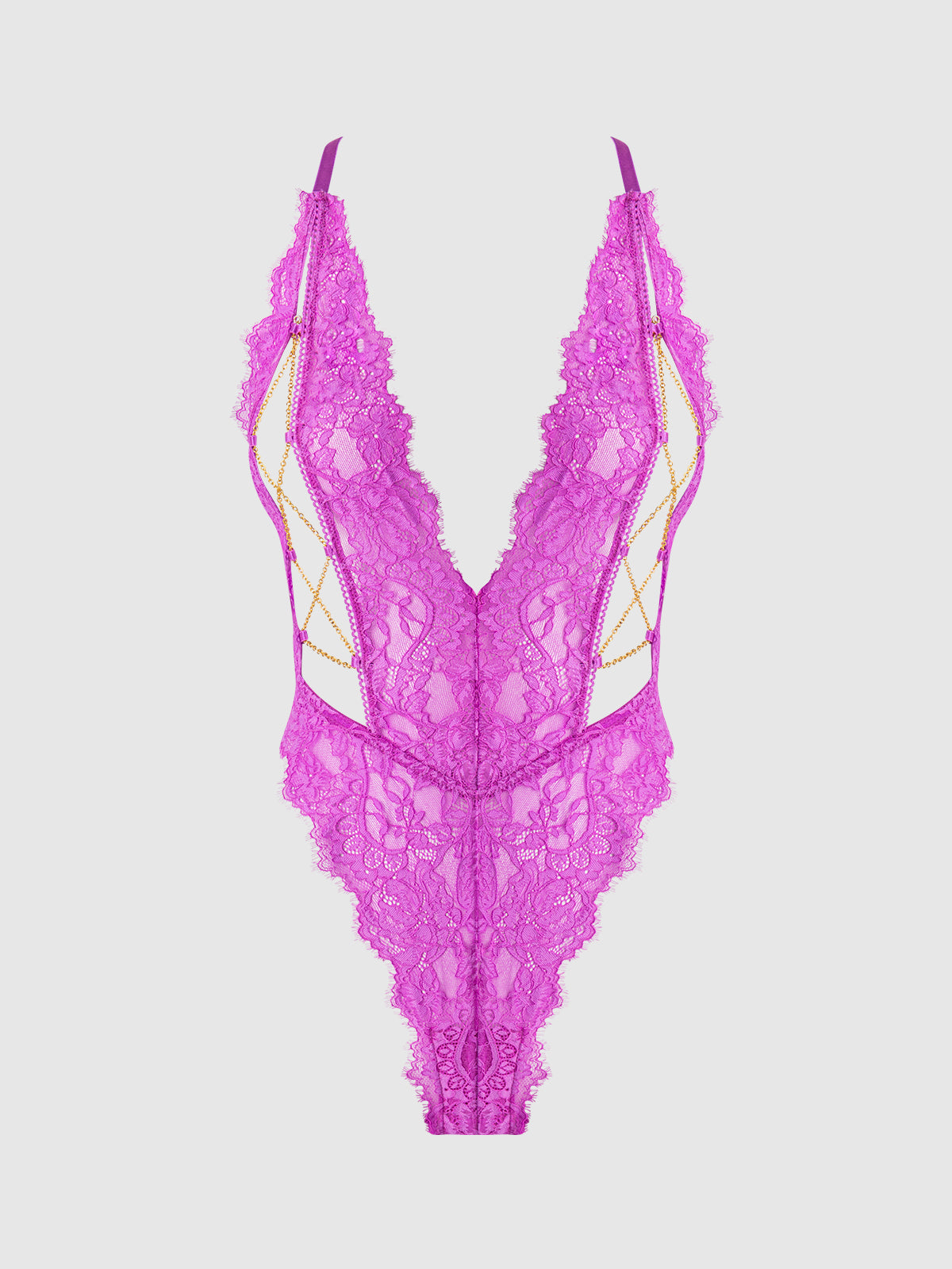 Arianna Lace & Chains Plunge Teddy