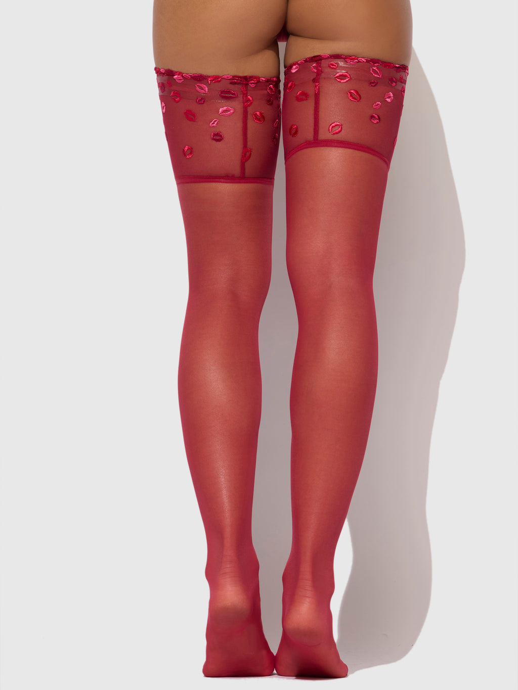 Angelica Lips Embroidery Cutout Teddy