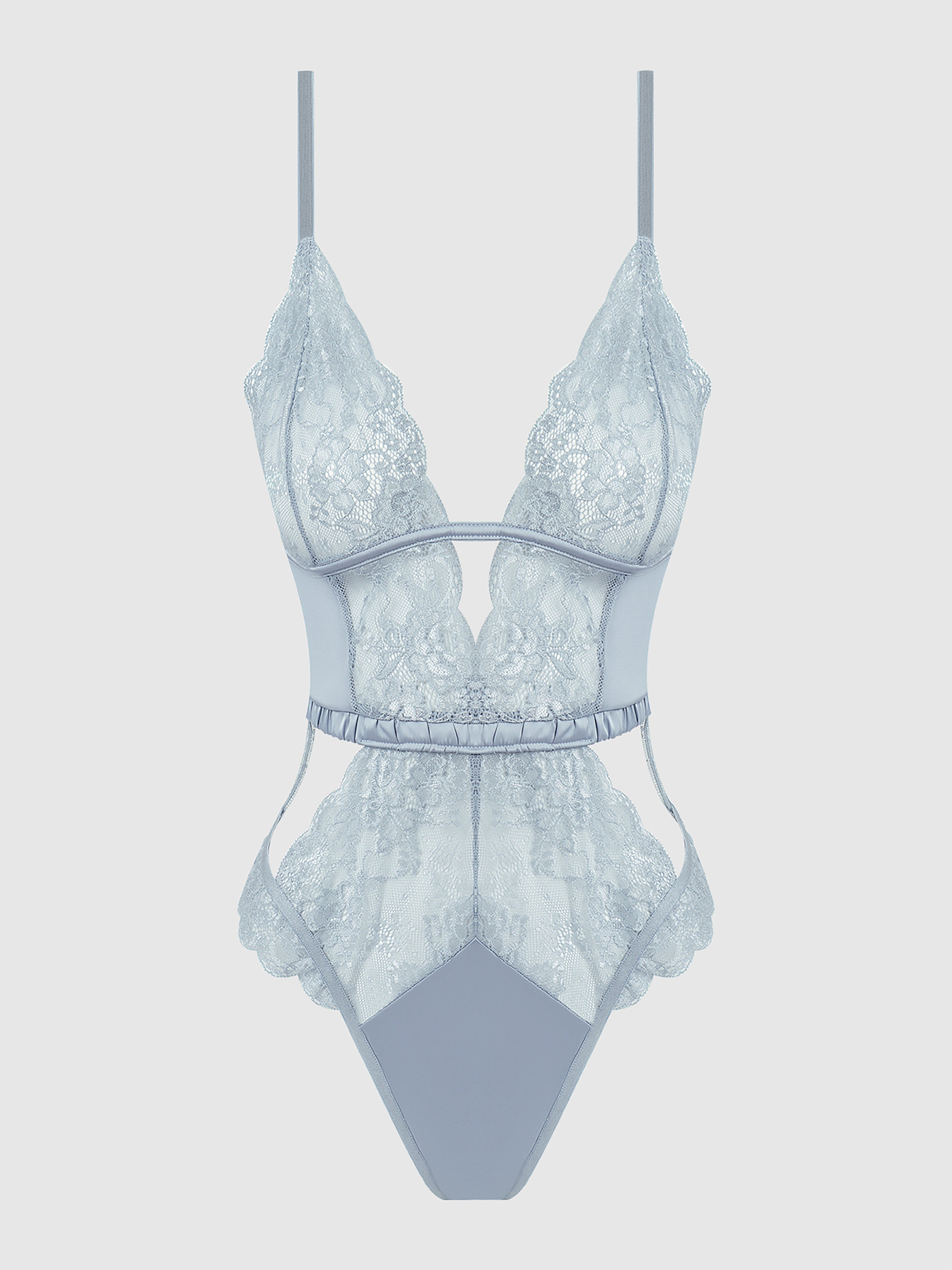 Serenity Lace & Satin Wireless Teddy