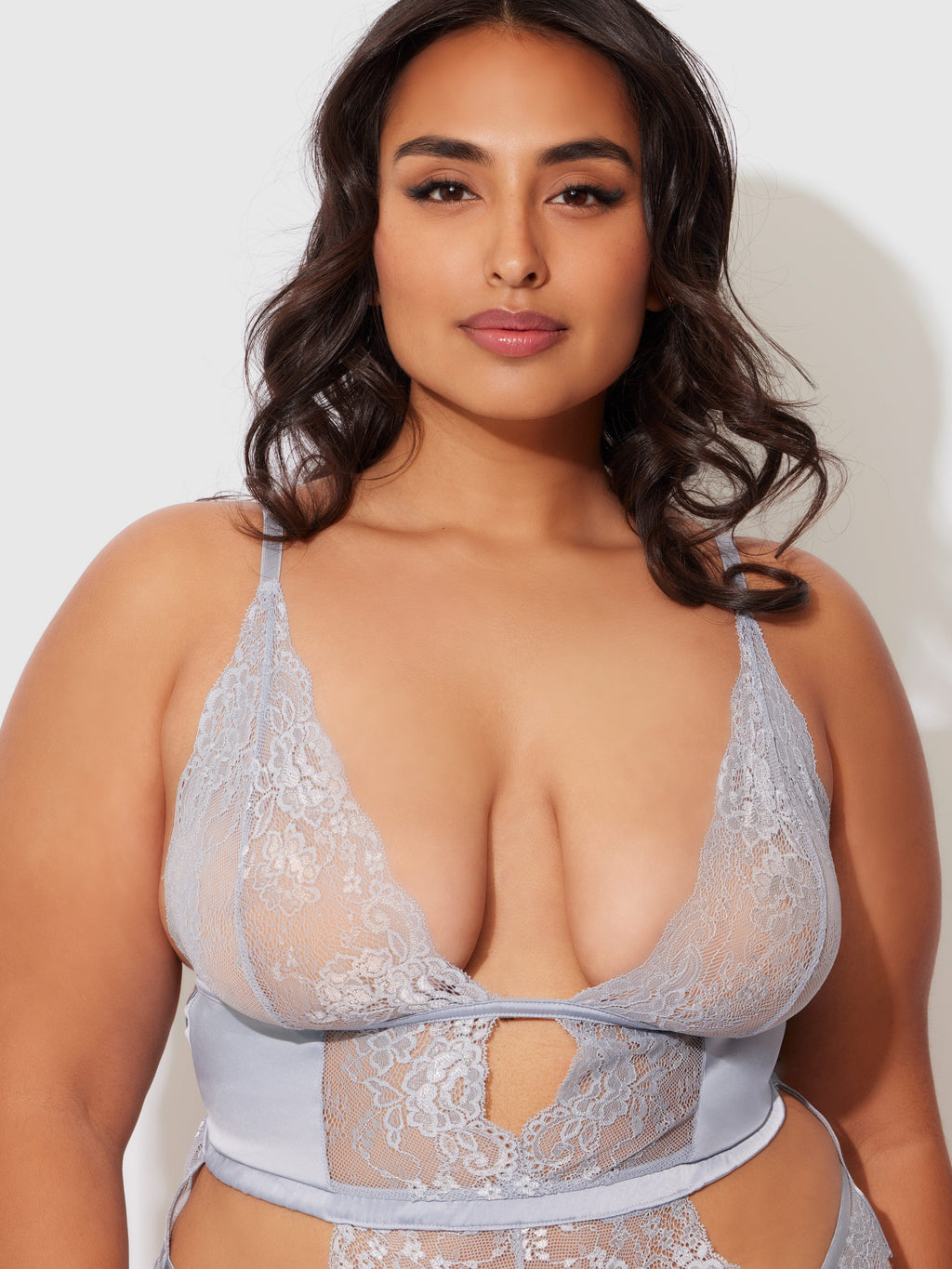 Serenity Lace & Satin Wireless Teddy