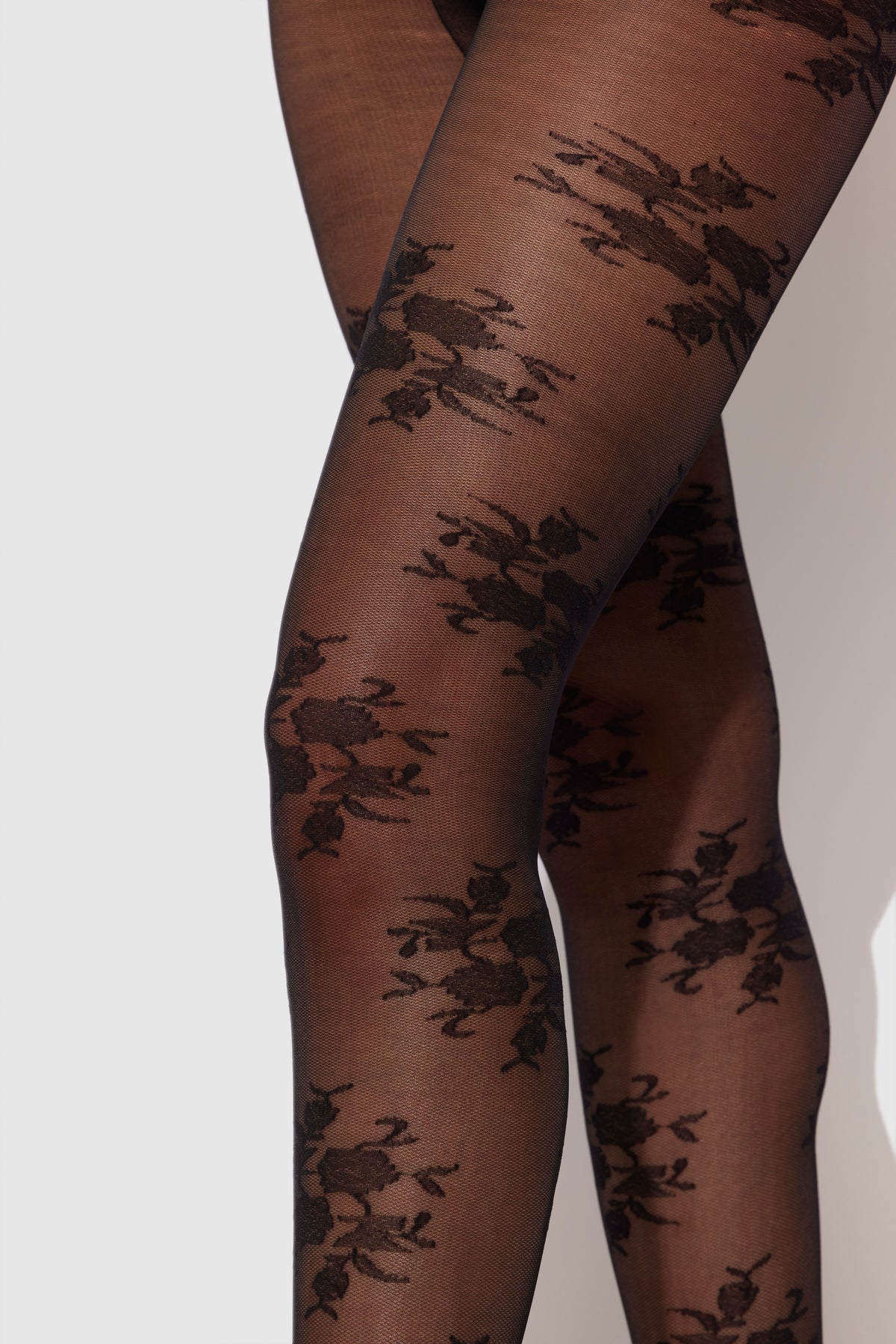 Full Sheer Floral Stocking