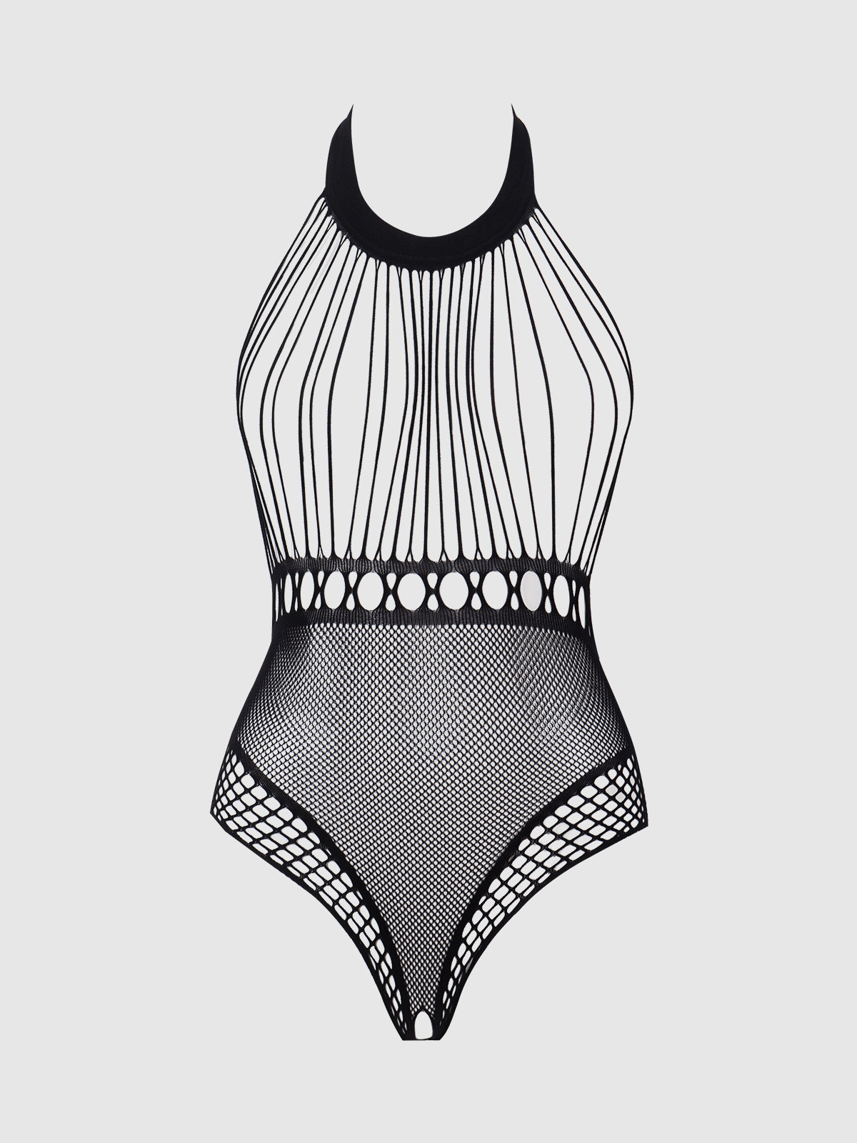 Halter Teddy Open Bust Bodystocking