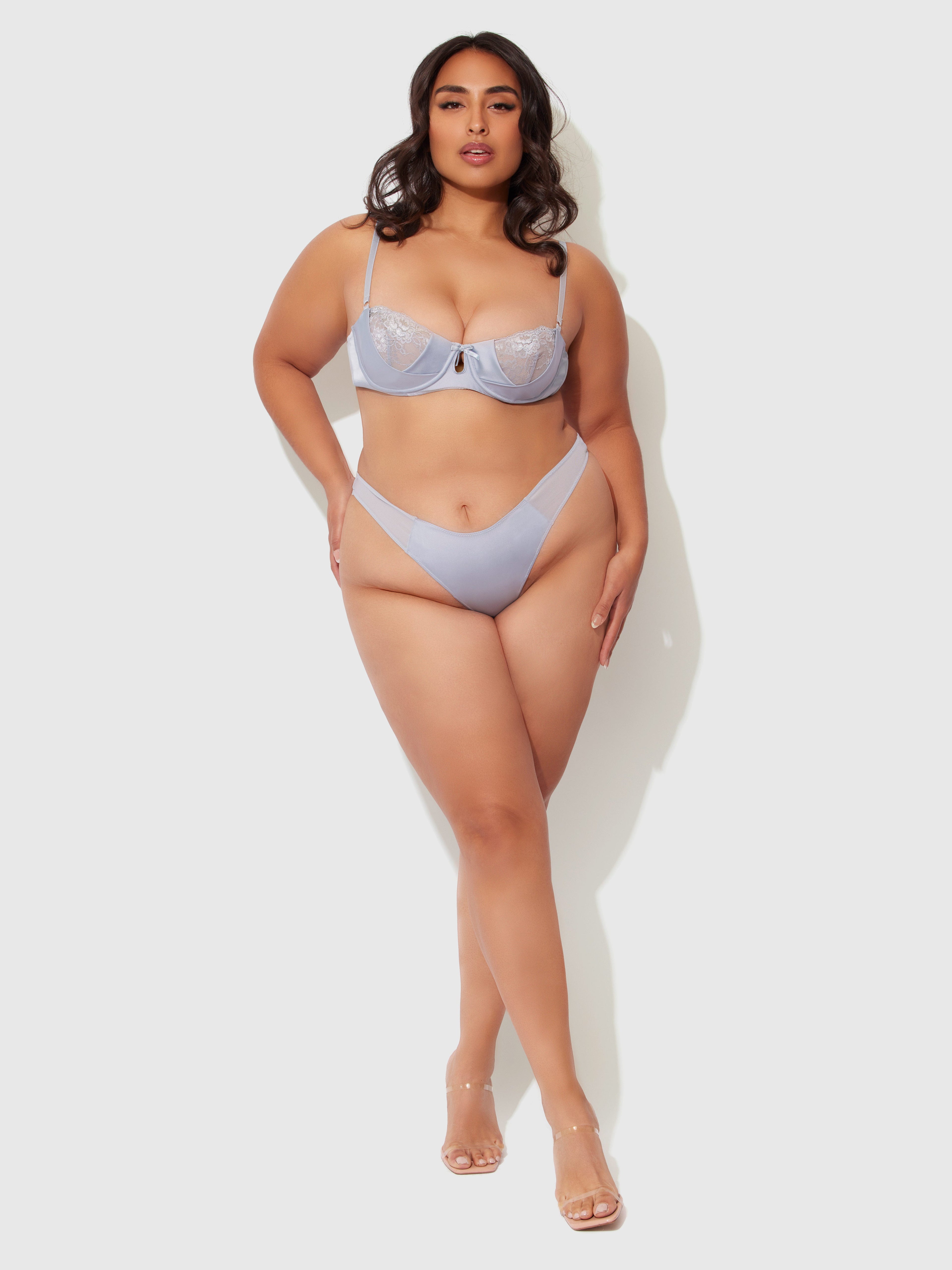 Serenity Lace & Satin Underwire Unlined Bra