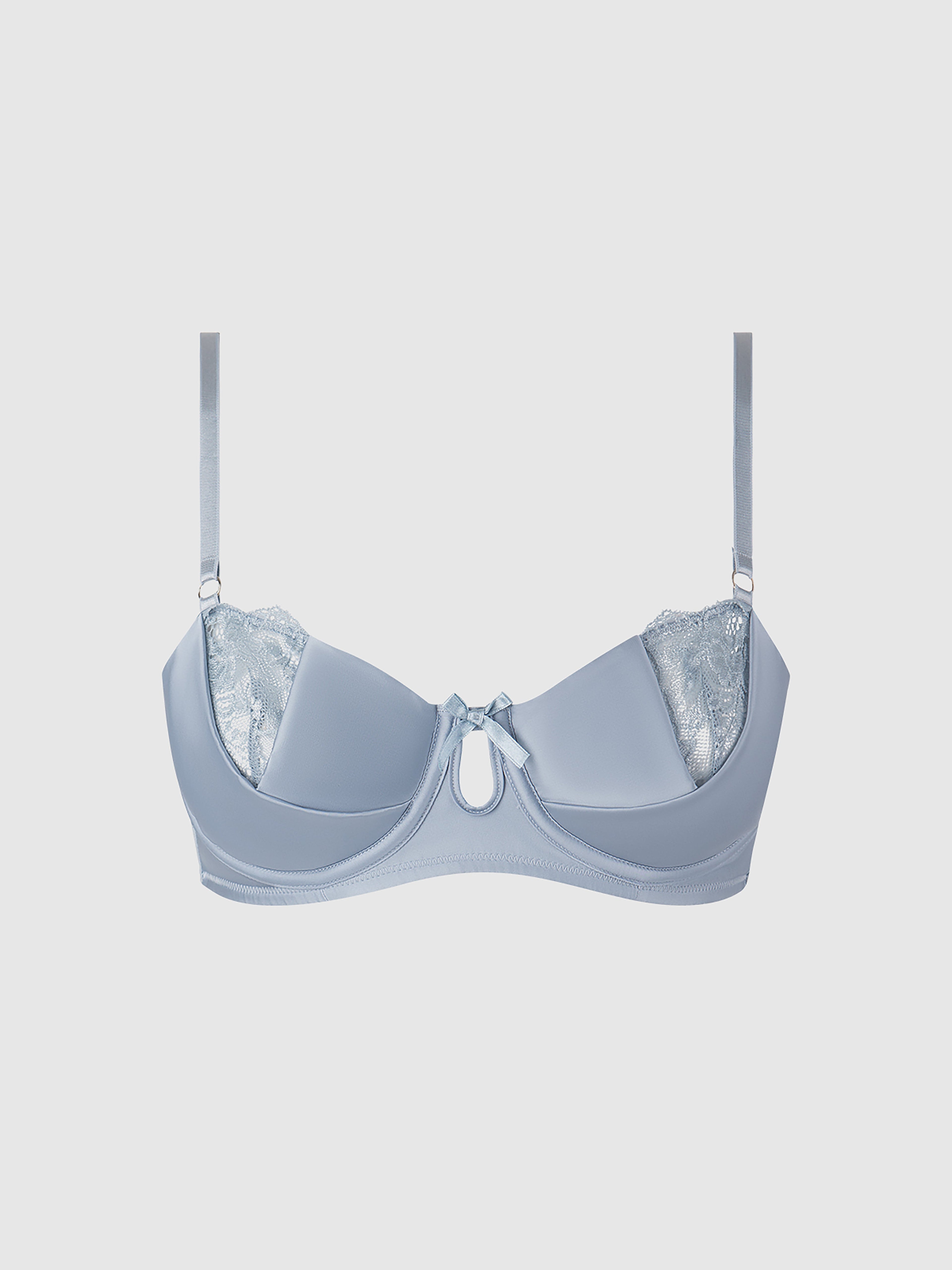 Serenity Lace & Satin Underwire Unlined Bra