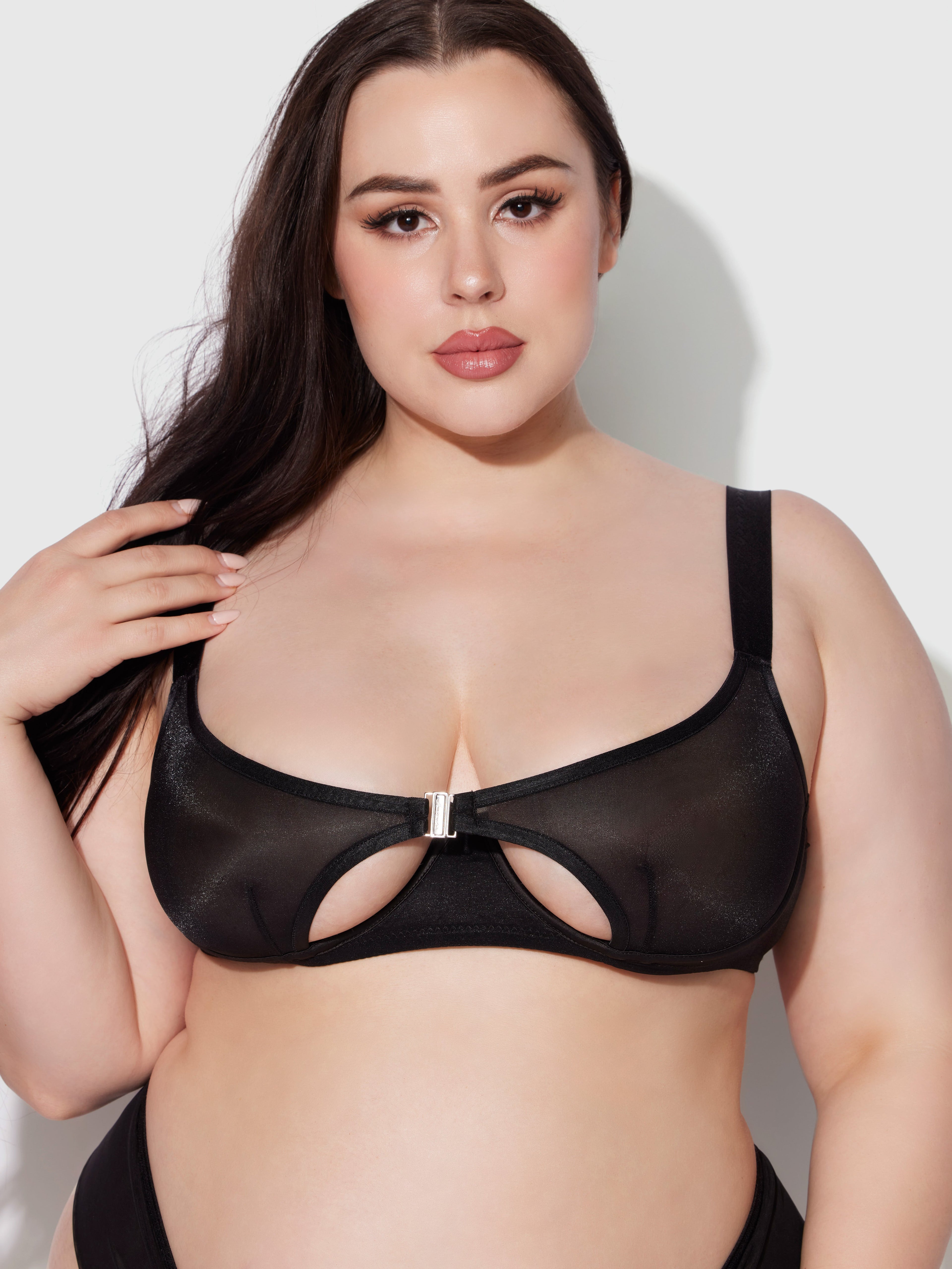 Pia Unlined Cutout Mesh Bra