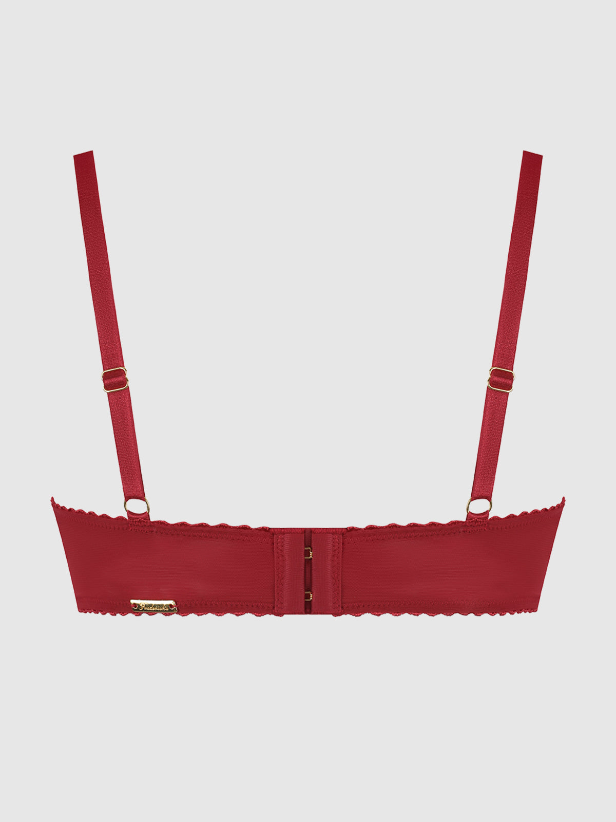 Angelica Lips Embroidery Open Cup Bra