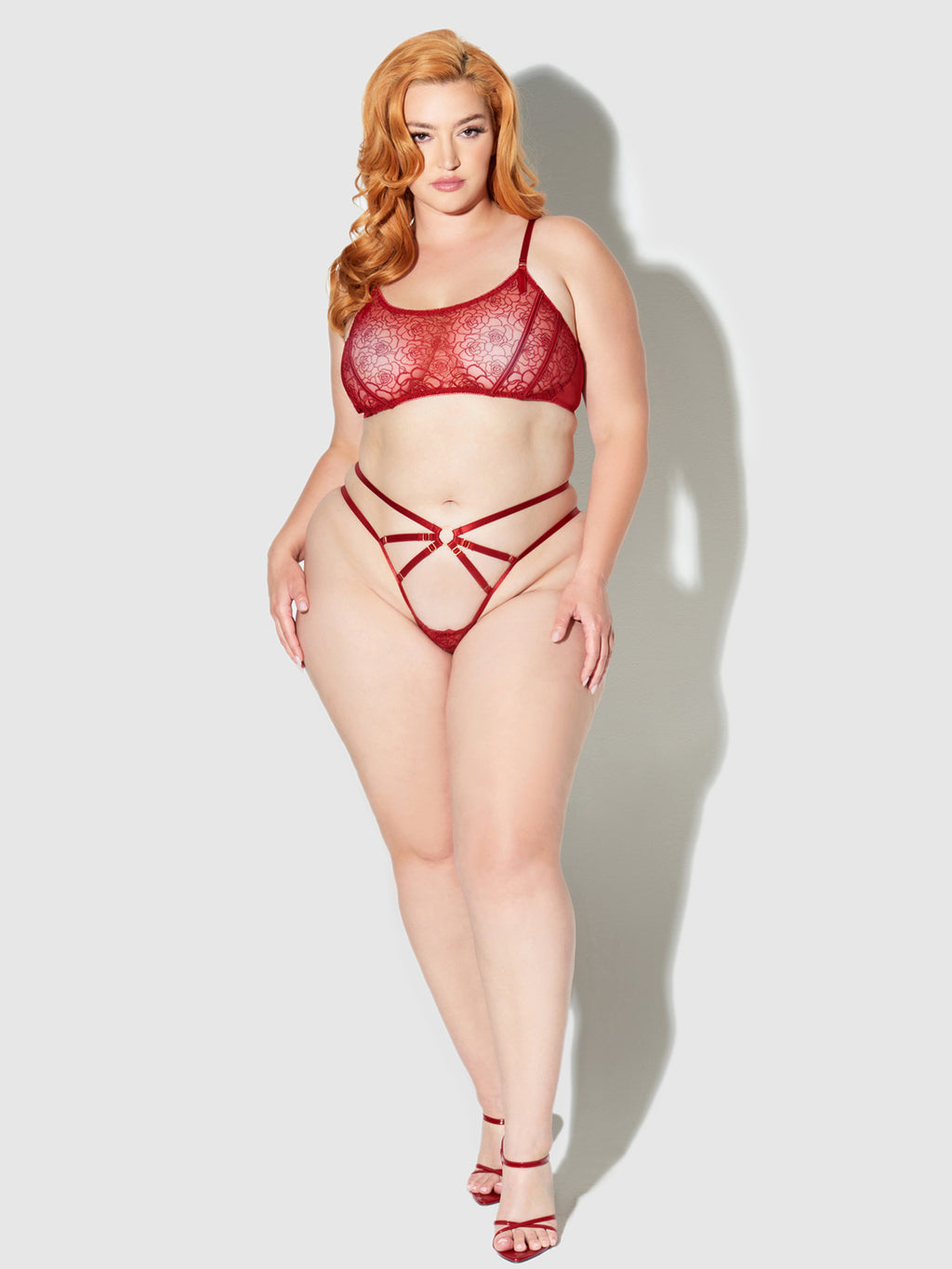 Melrose Embroidered Garter Bralette