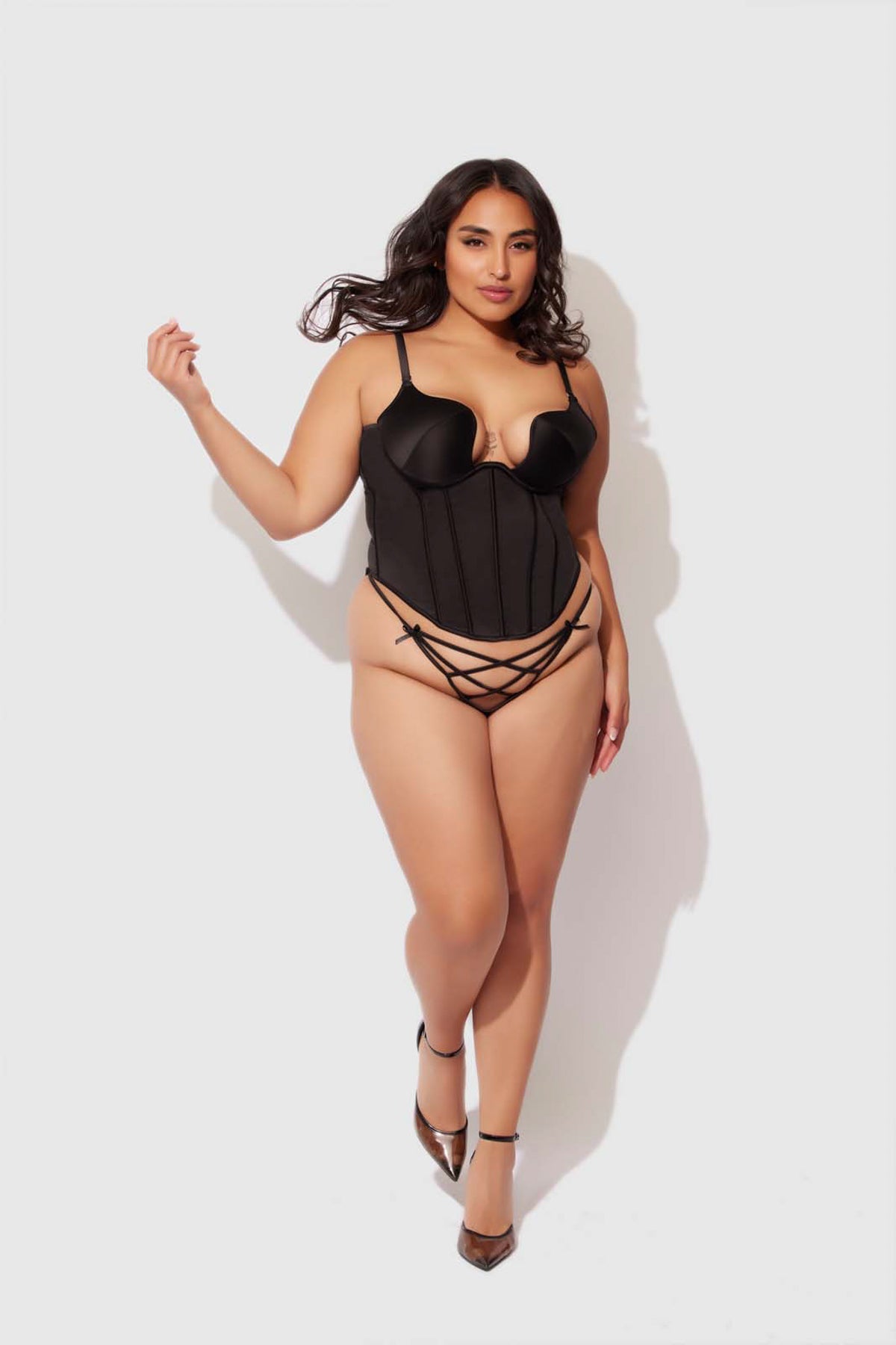 Petra Swirl Plunge Push Up Bustier