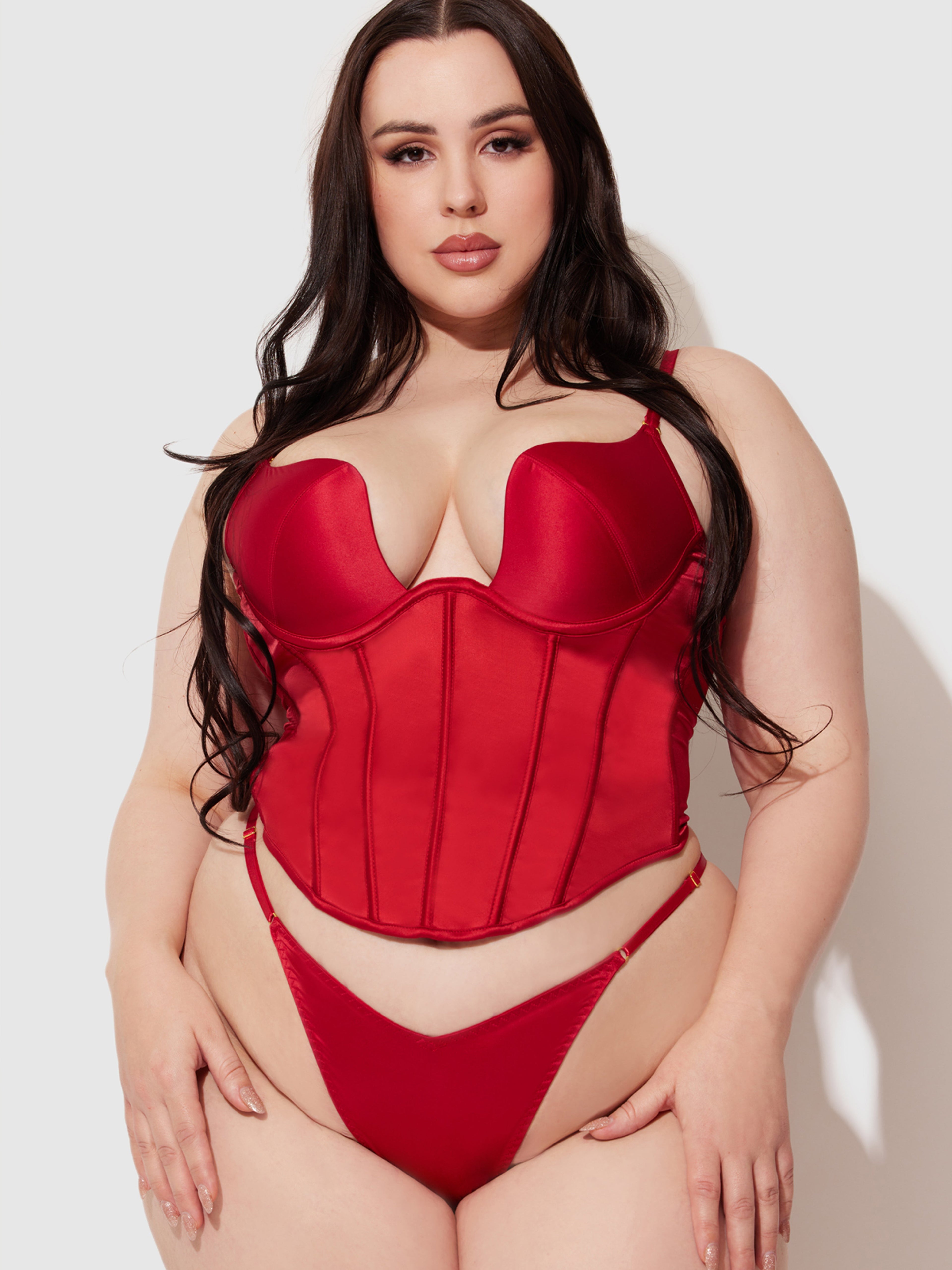 Petra Swirl Plunge Push Up Bustier