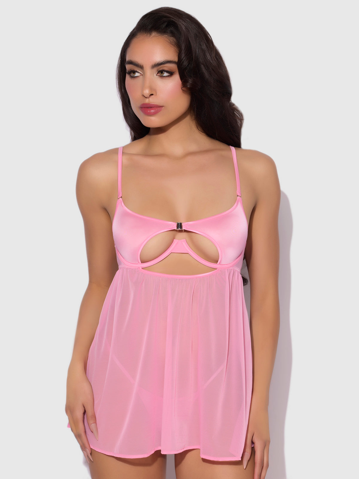 Neev Oil Slick Openable Cup Underwire Babydoll