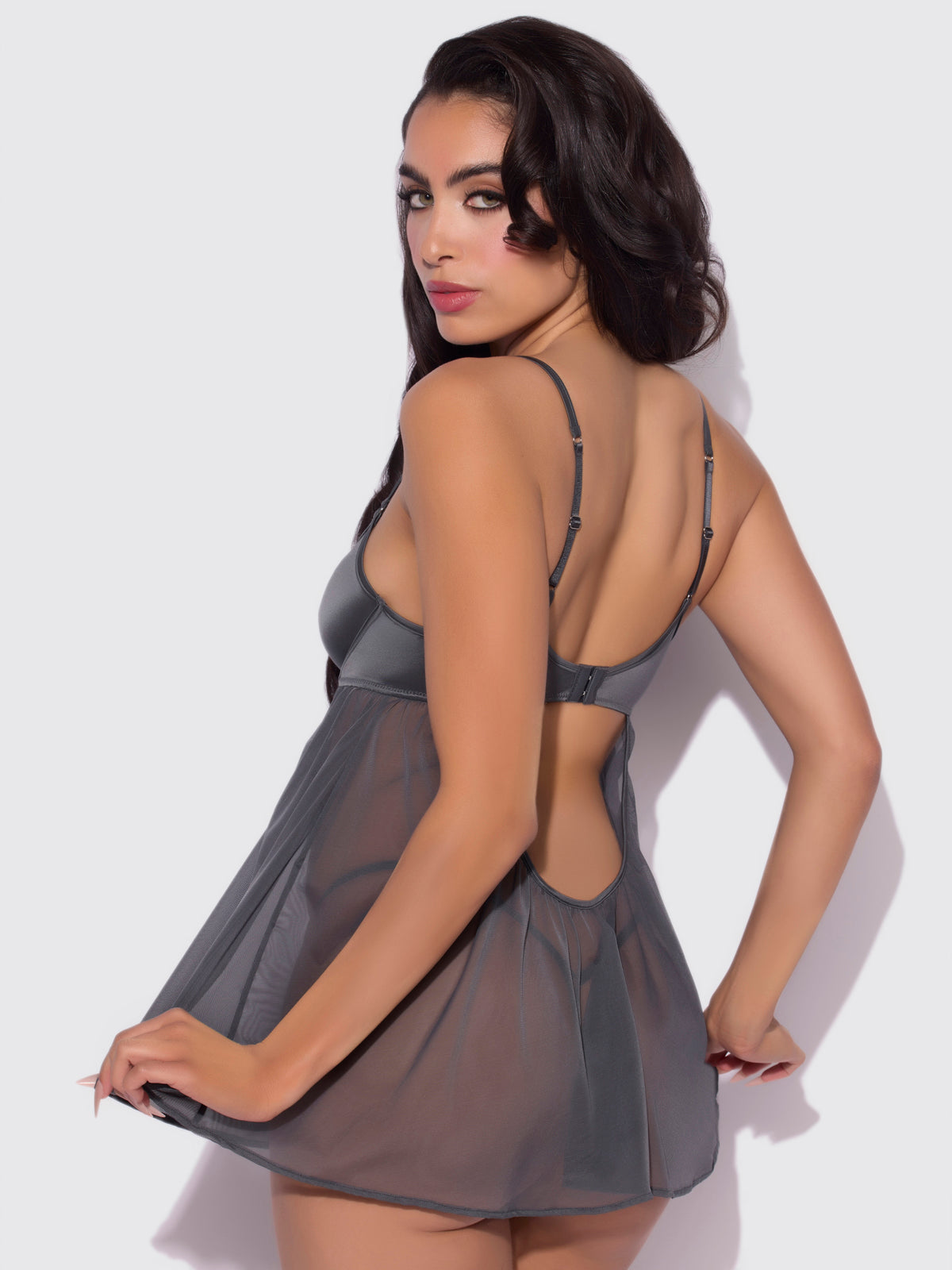 Neev Oil Slick Openable Cup Underwire Babydoll
