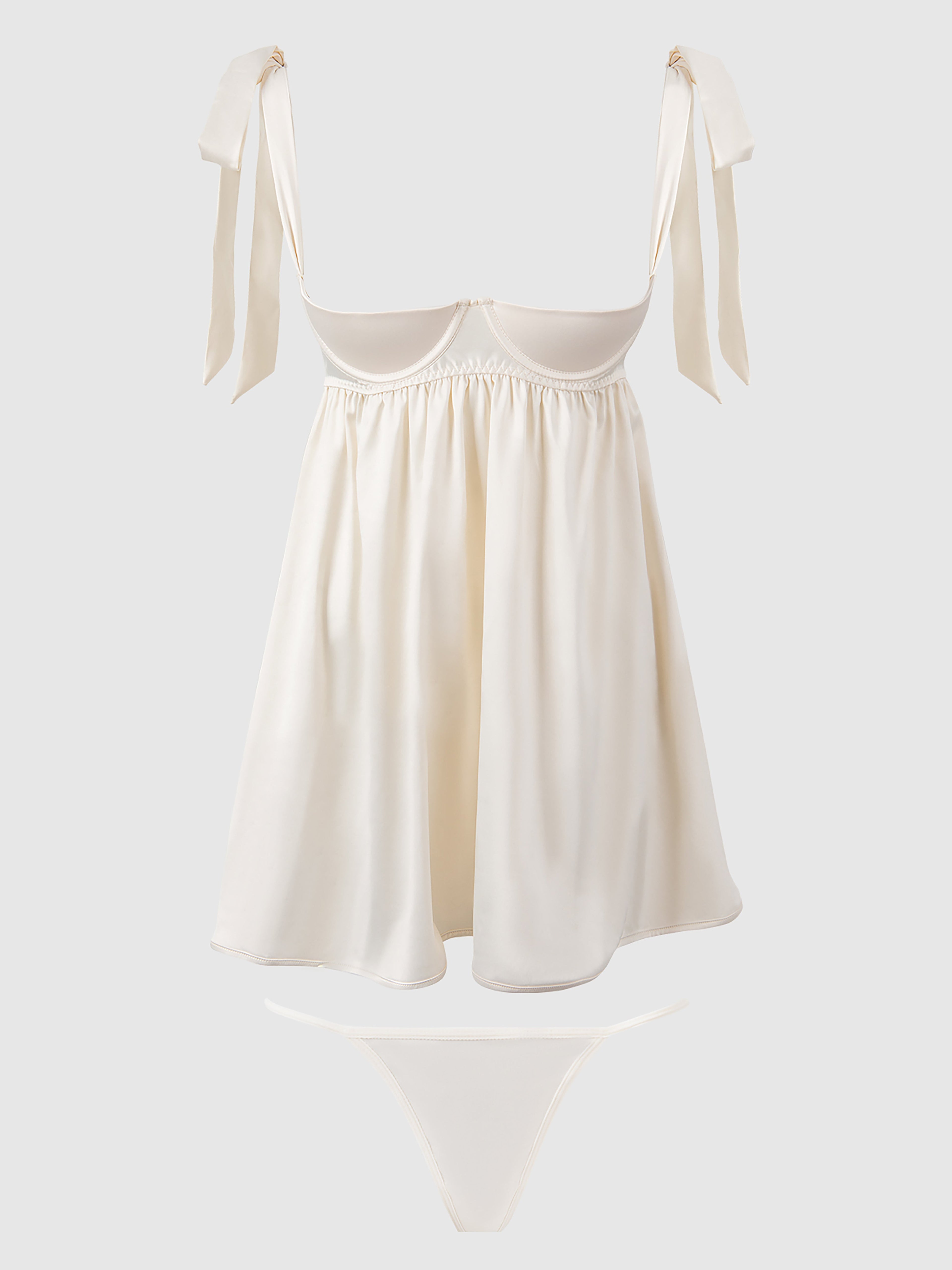 Petra Satin Open Cup Babydoll