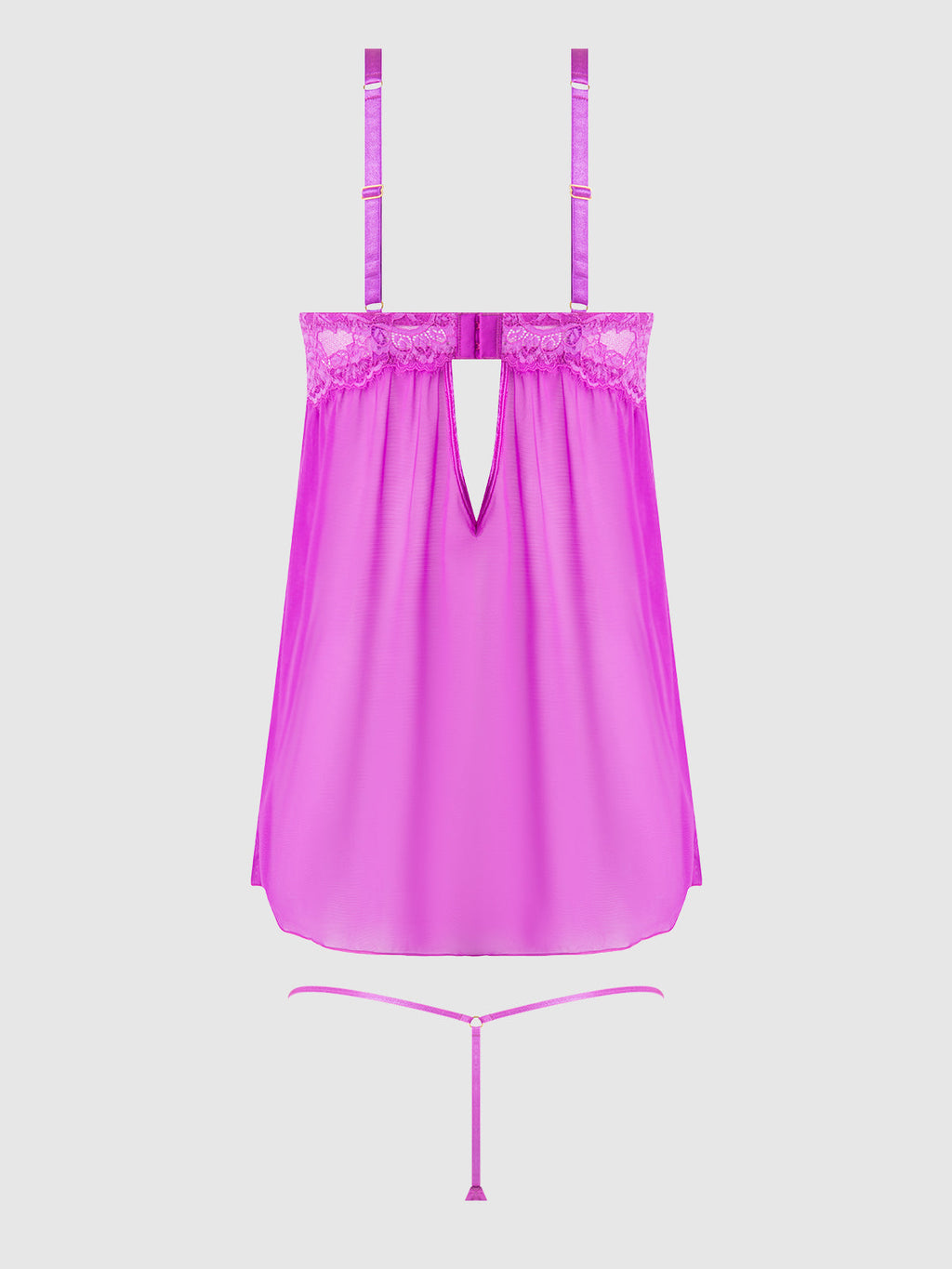 Arianna Lace & Chains Underwire Babydoll Set