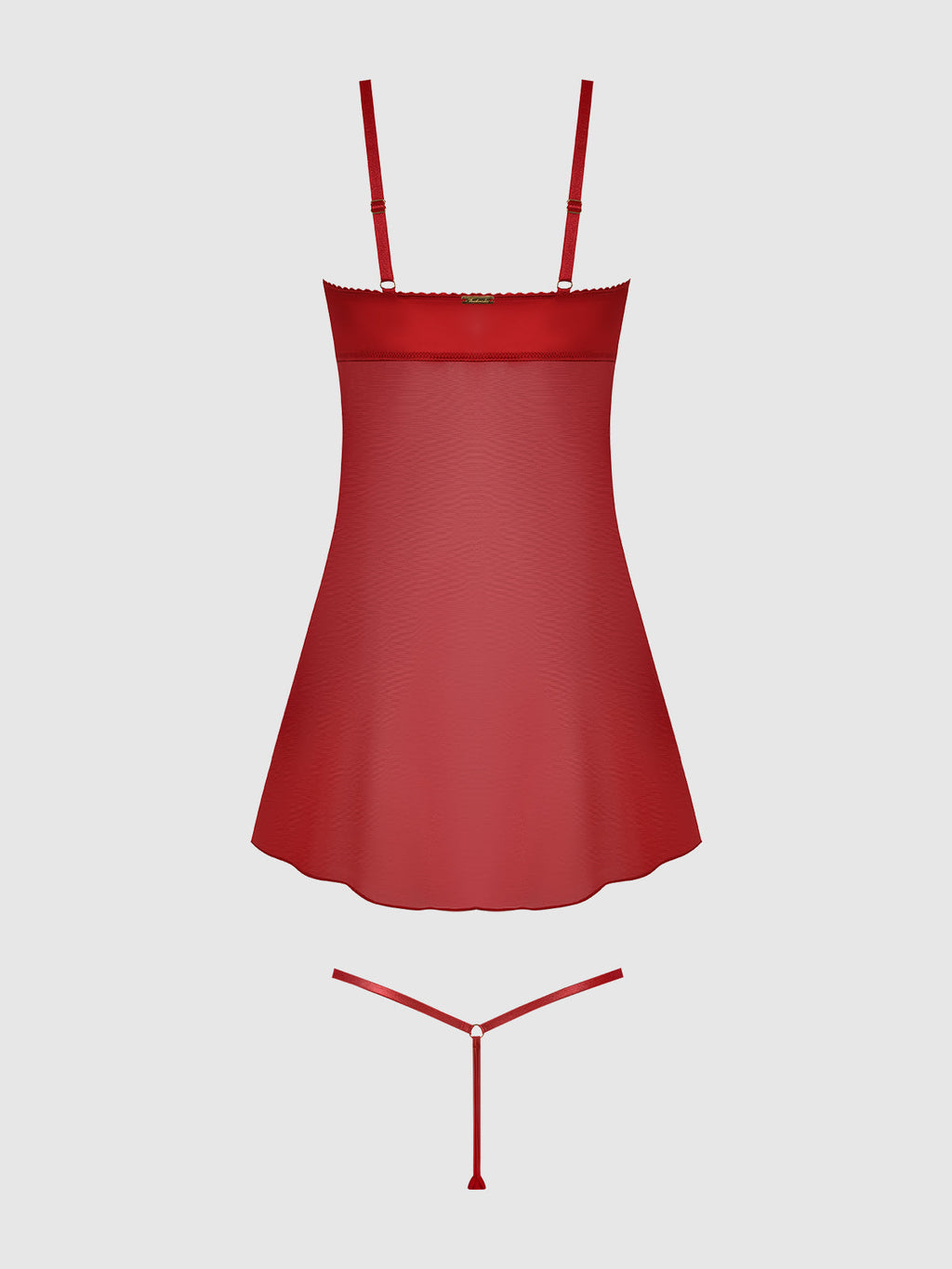 Angelica Lips Embroidery Babydoll Set