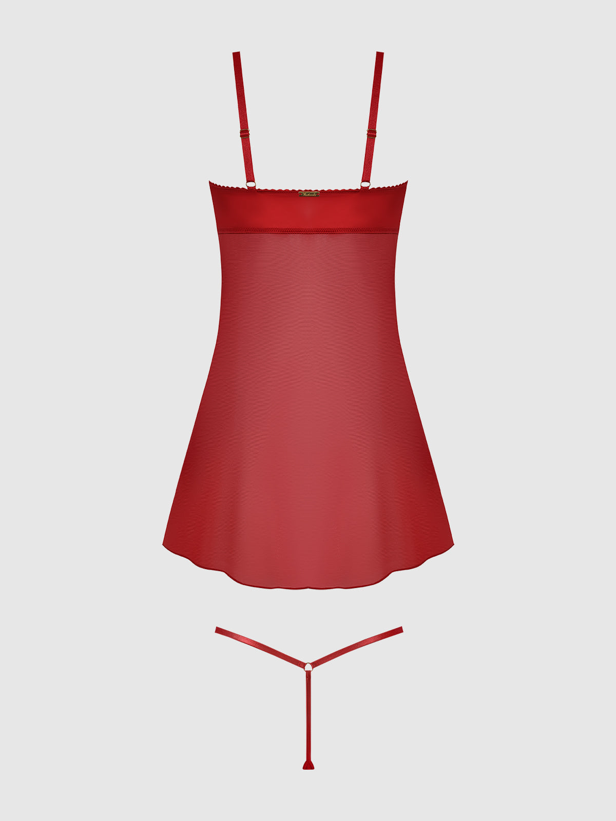 Angelica Lips Embroidery Babydoll Set