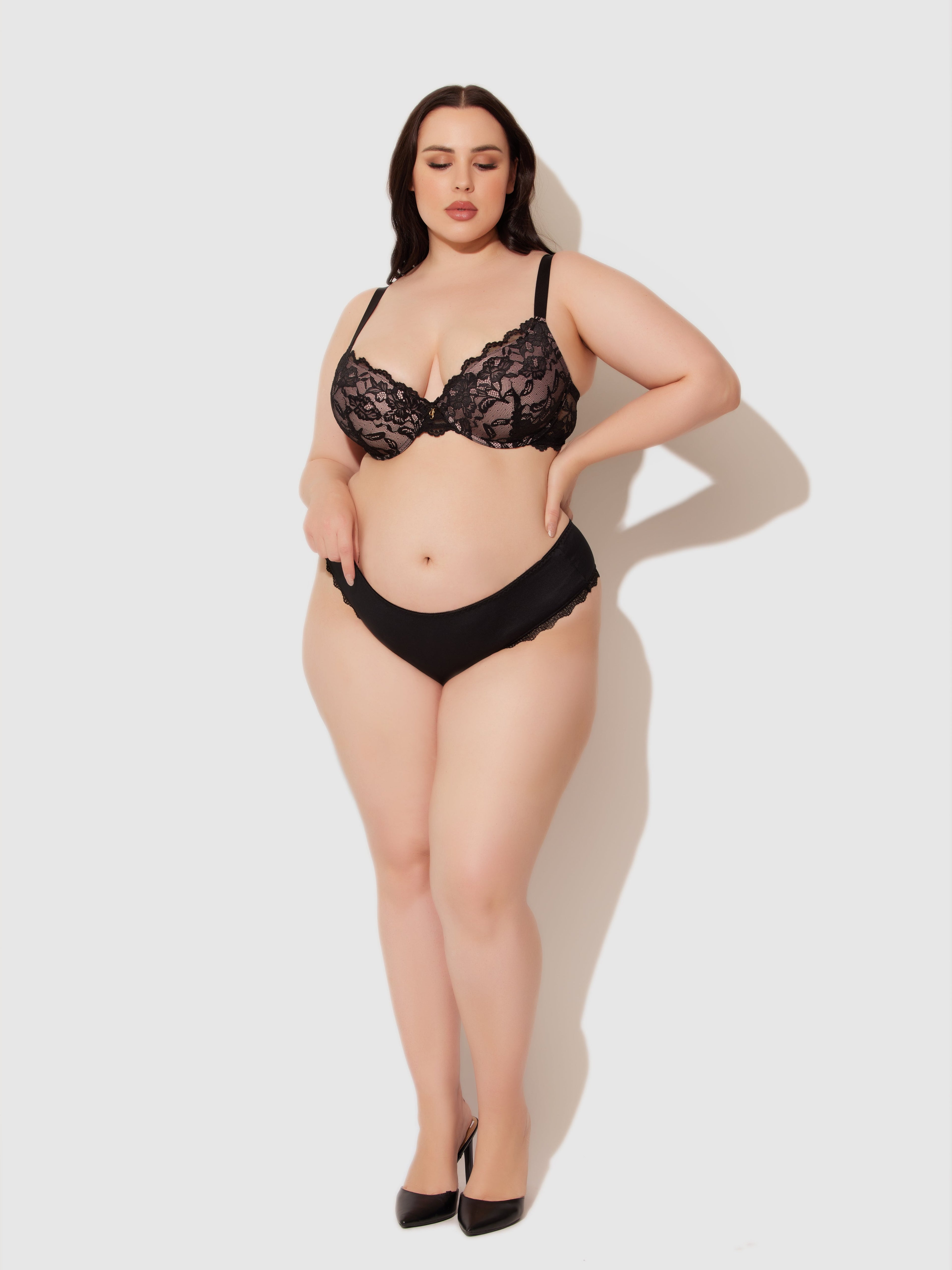 Jenna Micro & Lace Heart Cheeky