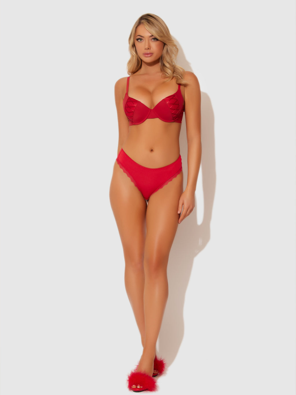 Jenna Micro & Lace Heart Cheeky