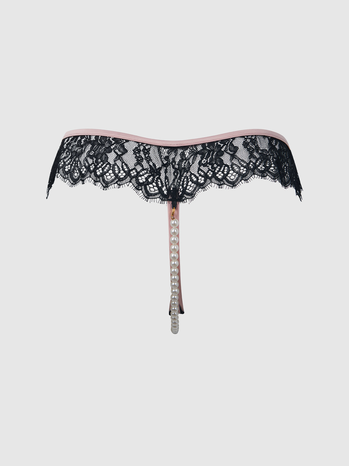 Rosalind Lace & Pearl Crotchless Thong