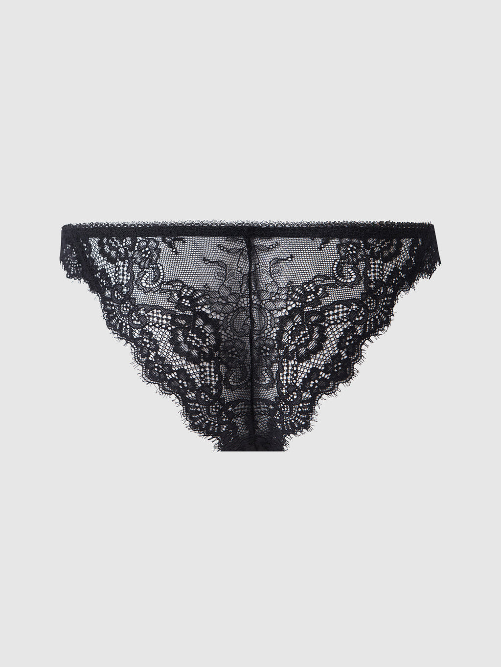 Adelaide Satin & Lace Crotchless Tanga