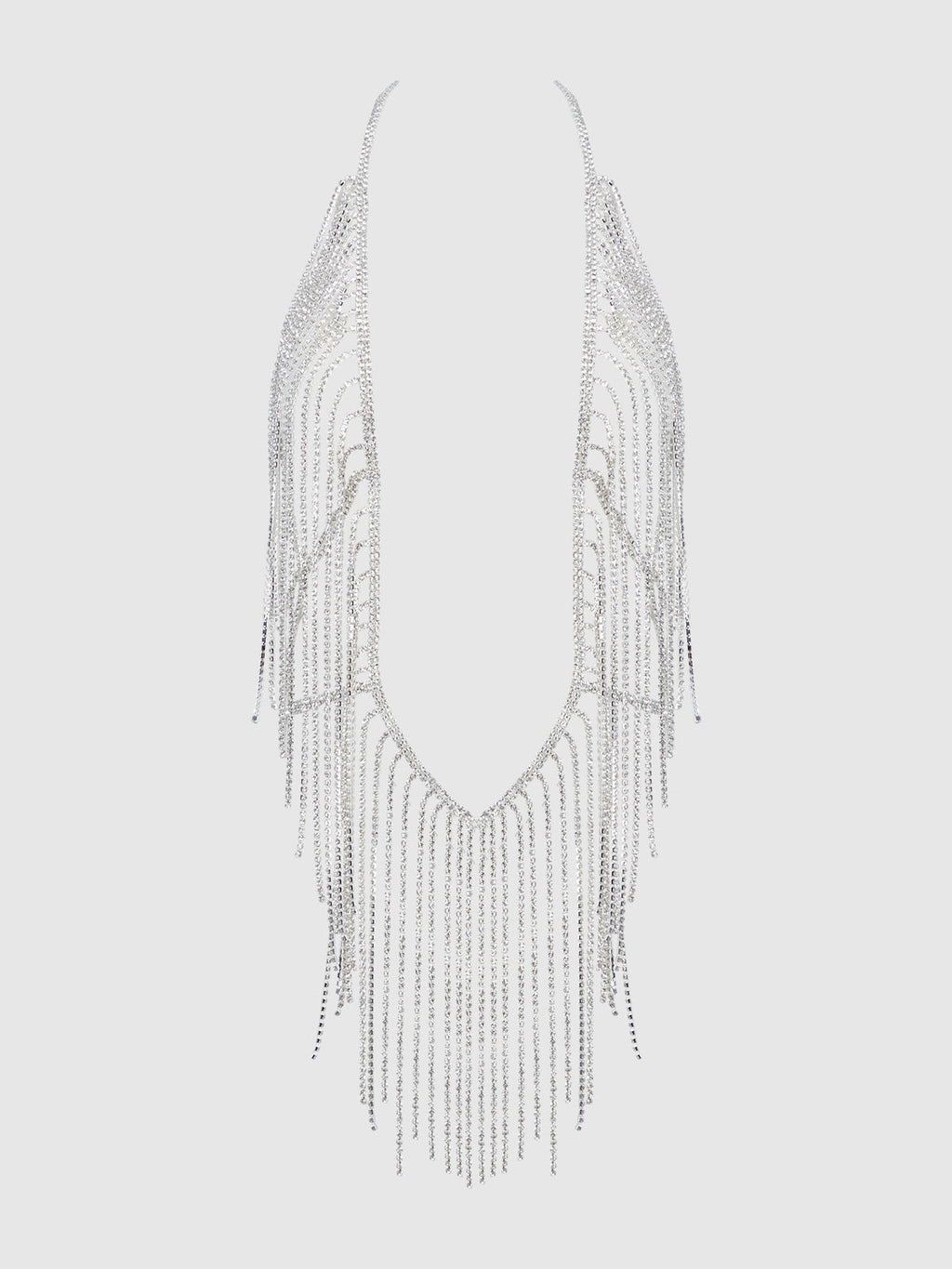 Ziggy Rhinestone Fringe Deep V-Punge Teddy