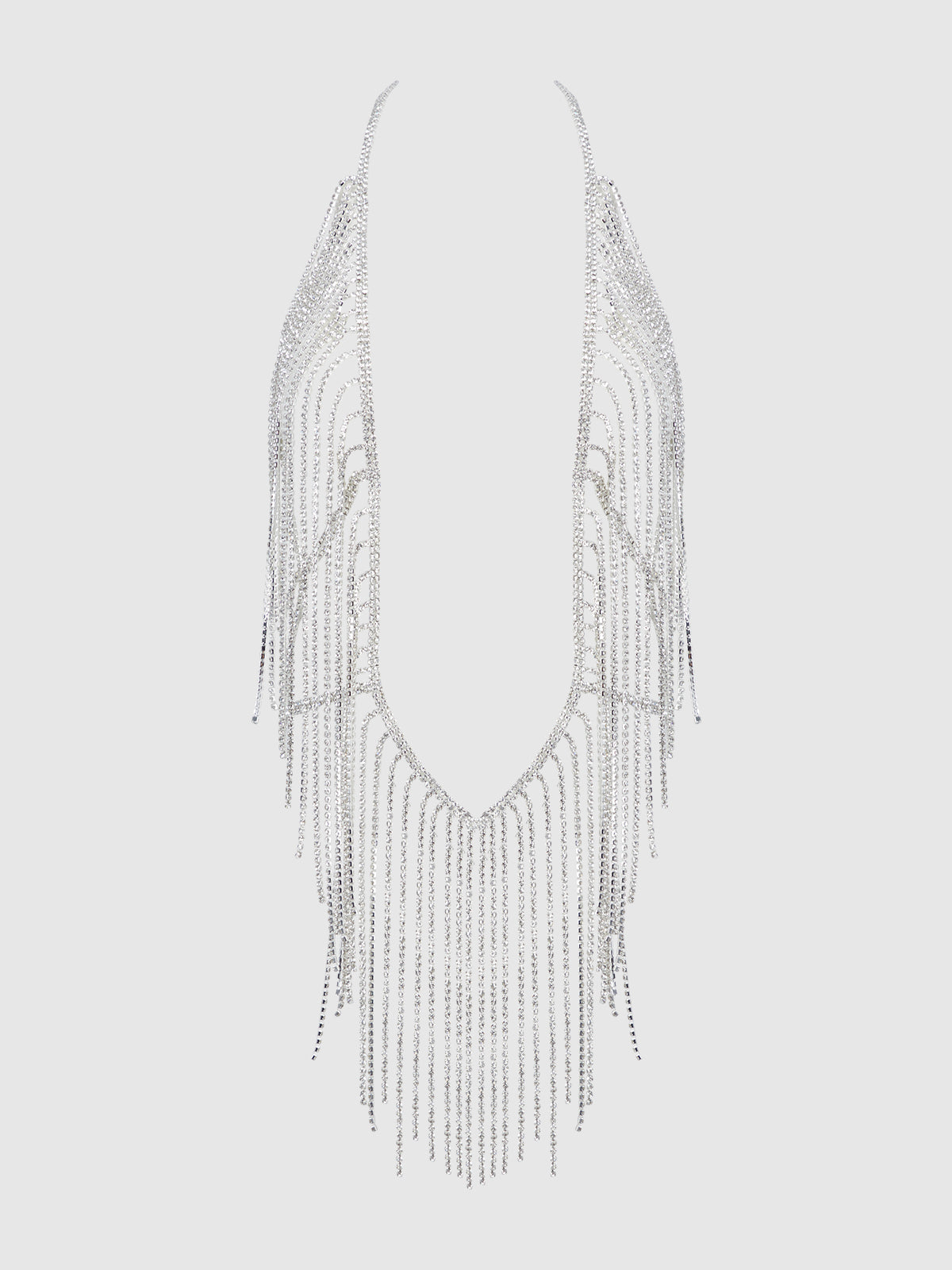 Ziggy Rhinestone Fringe Deep V-Punge Teddy