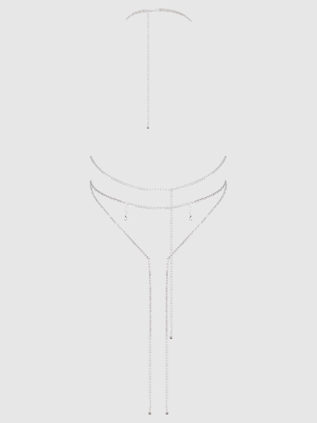 Ziggy Rhinestone Fringe Deep V-Punge Teddy