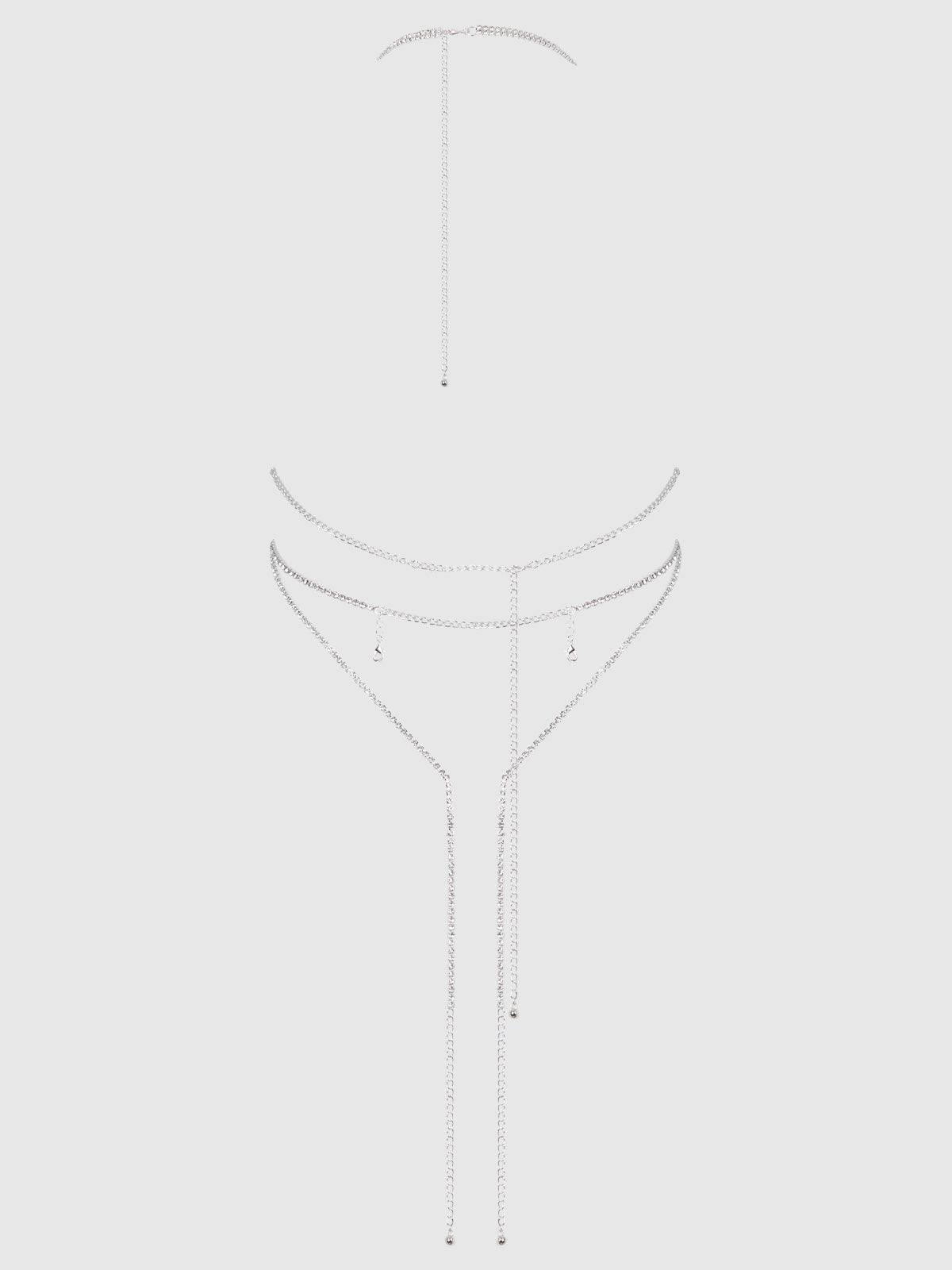 Ziggy Rhinestone Fringe Deep V-Punge Teddy