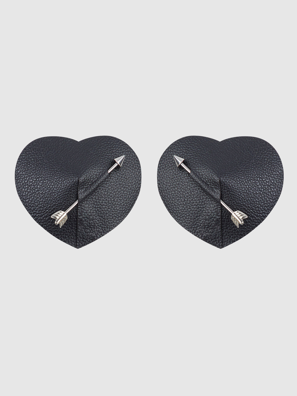 Leather-Like Heart & Arrow Pierced Pasties