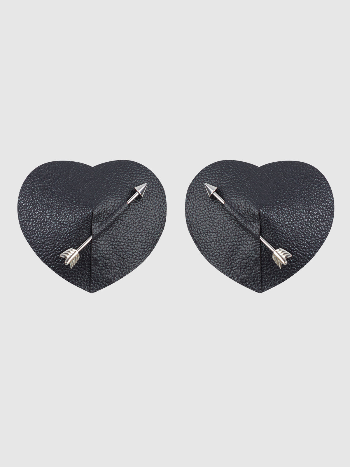 Leather-Like Heart & Arrow Pierced Pasties
