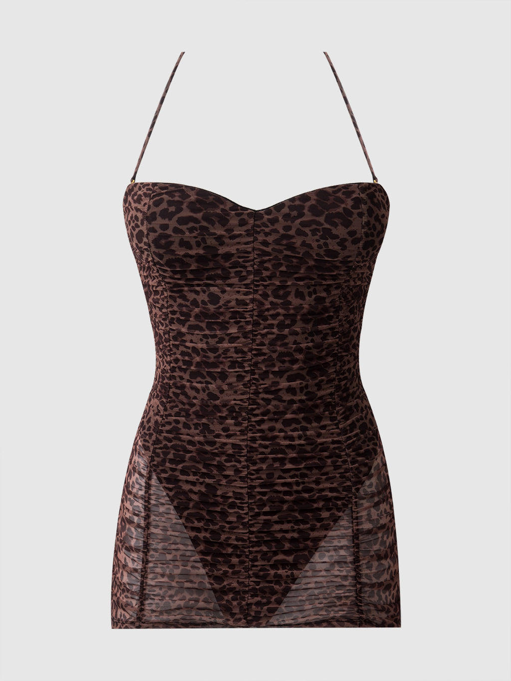 Alanza Mesh Ruched Strapless Swim One Piece