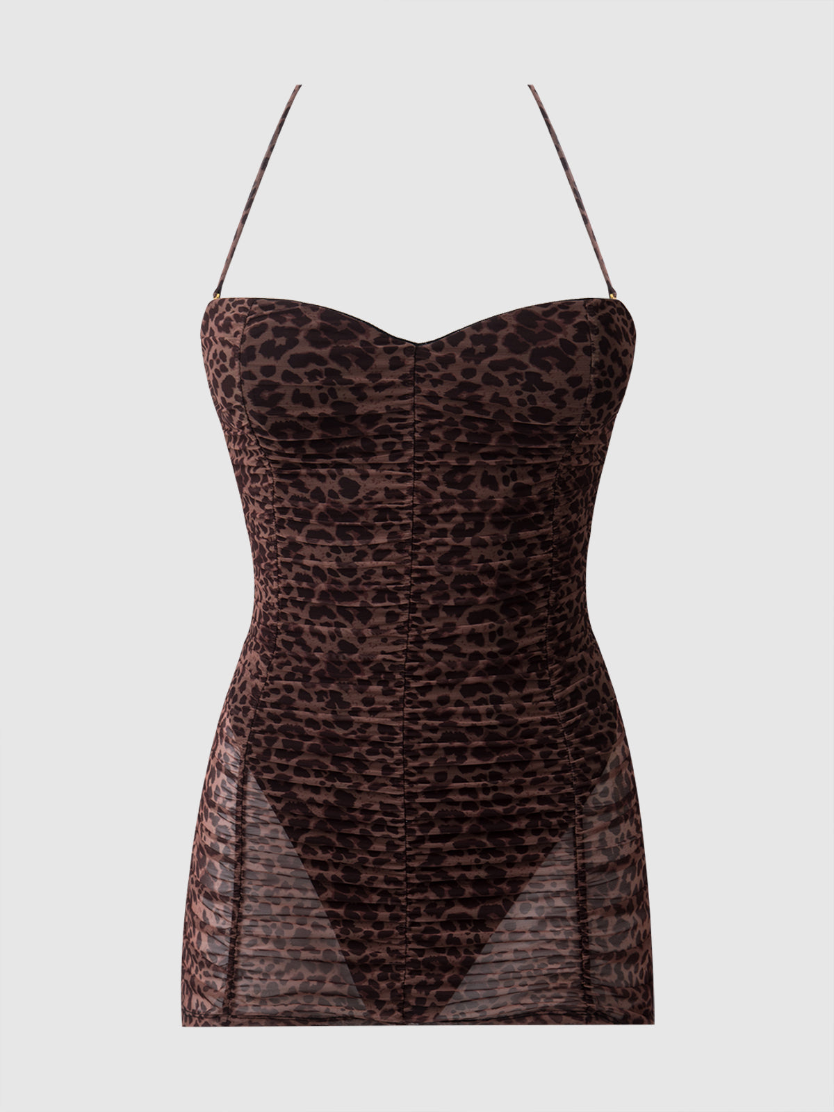 Alanza Mesh Ruched Strapless Swim One Piece