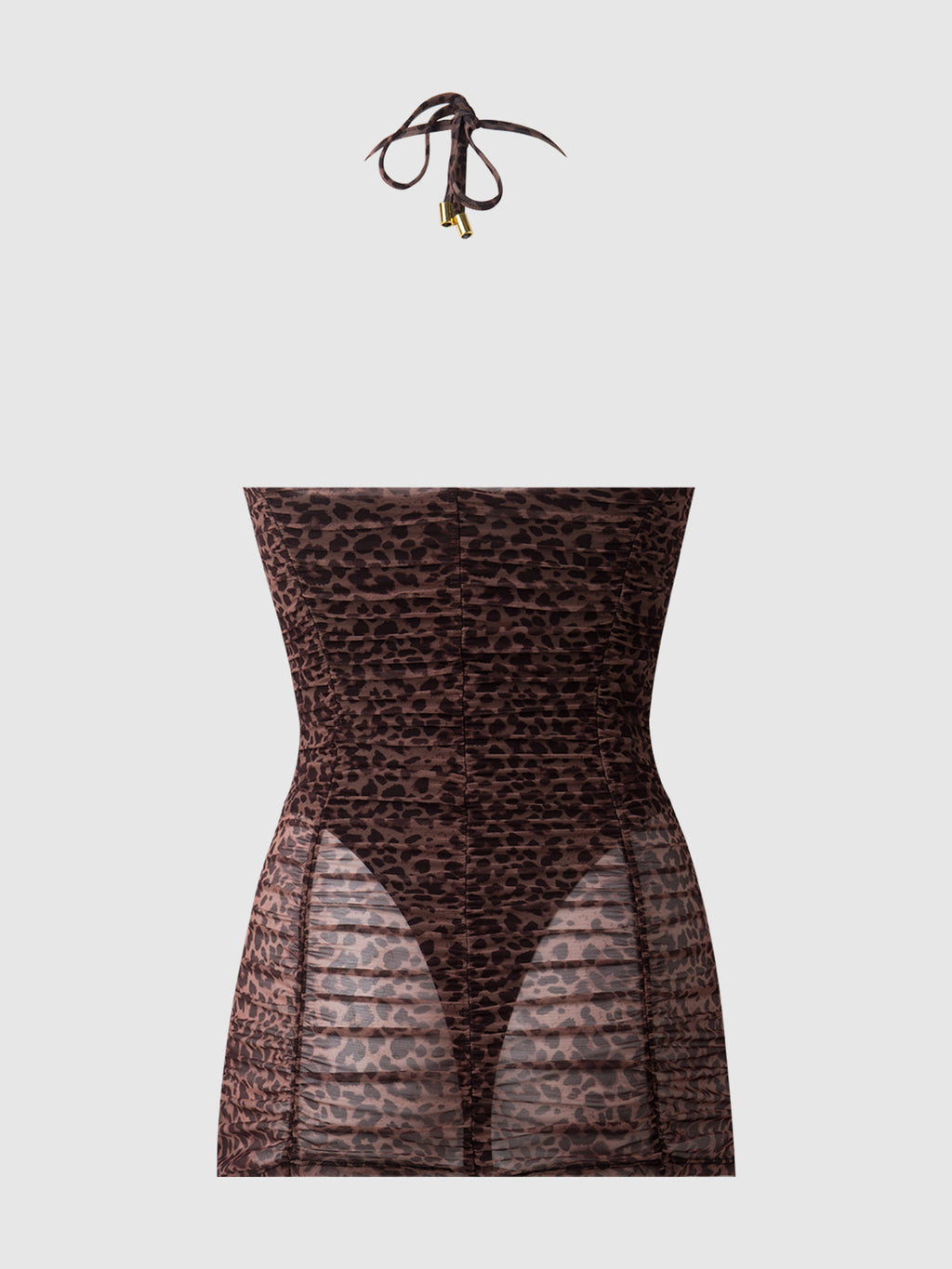 Alanza Mesh Ruched Strapless Swim One Piece