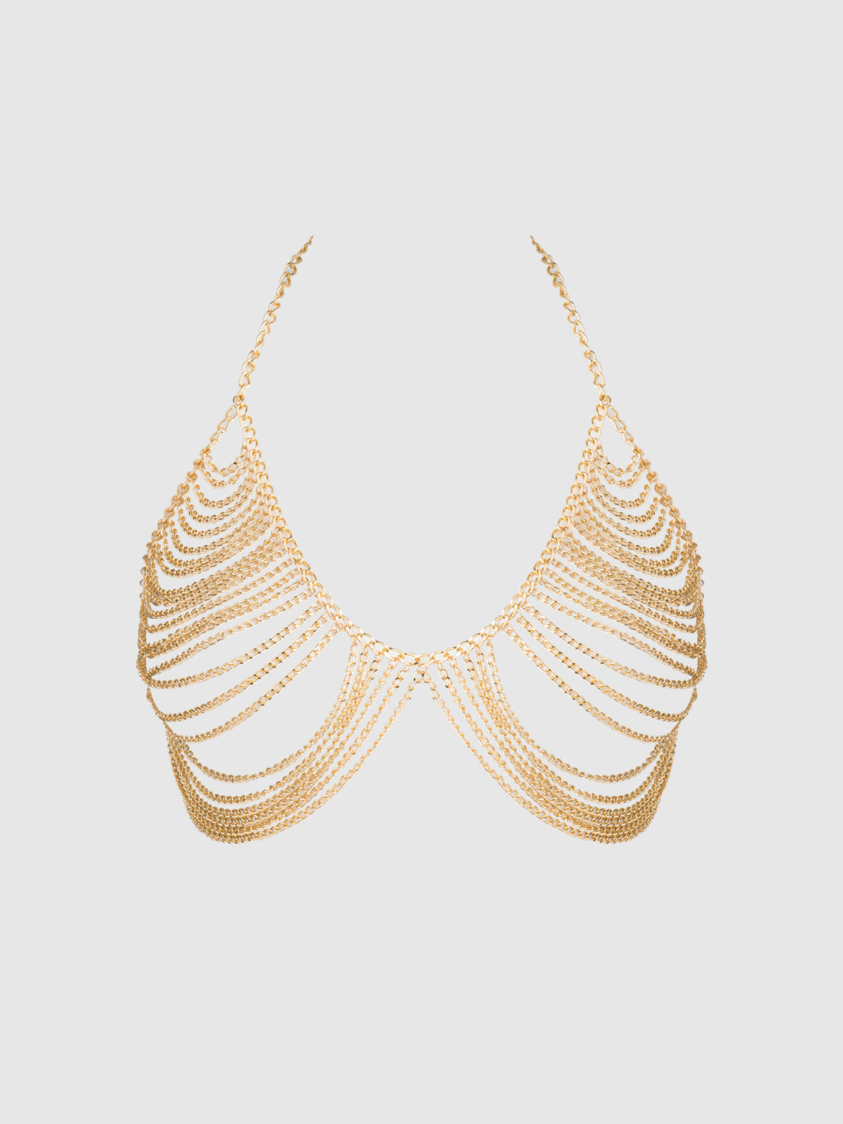 Chain Drape Halter Bralette