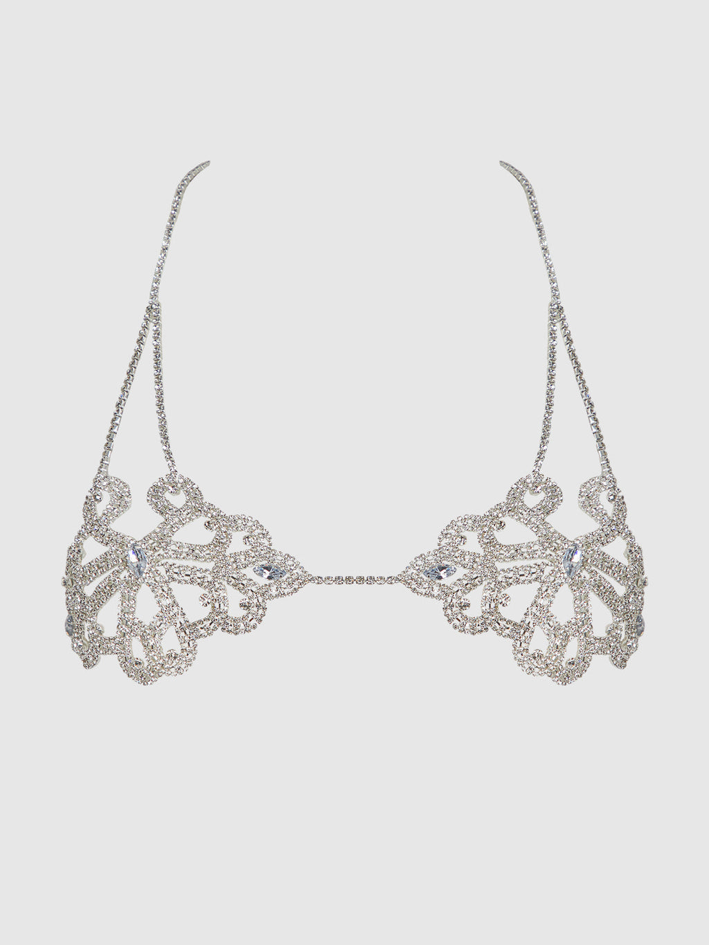 Ziggy Rhinestone Swirl Knot Bralette