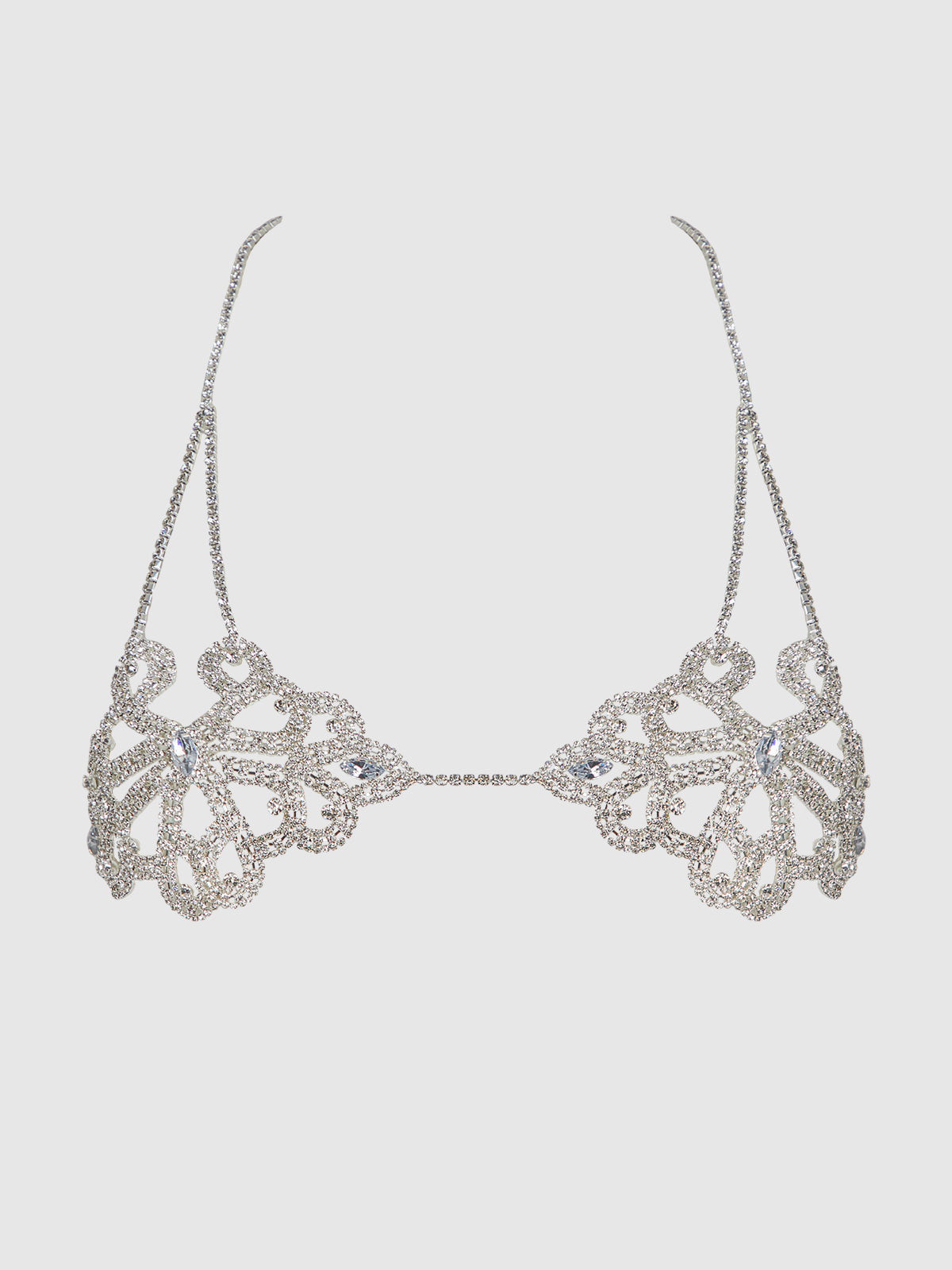 Ziggy Rhinestone Swirl Knot Bralette