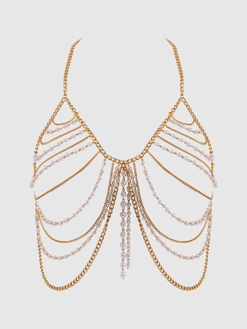 Ziggy Pearl & Chain Draped Bralette